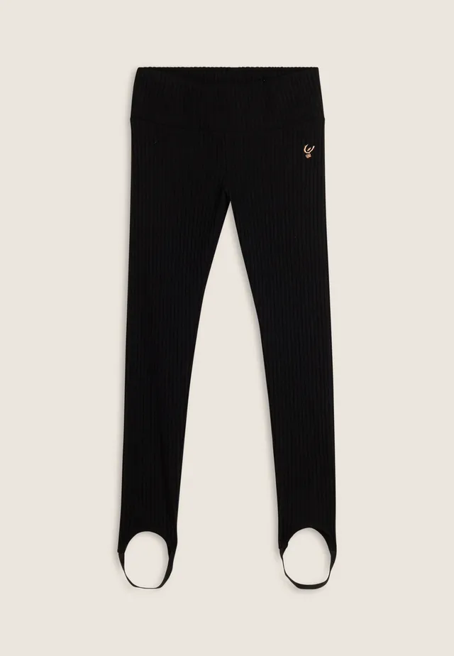 freddy-leggings-bambina-in-viscosa-a-coste-con-ghette image 1
