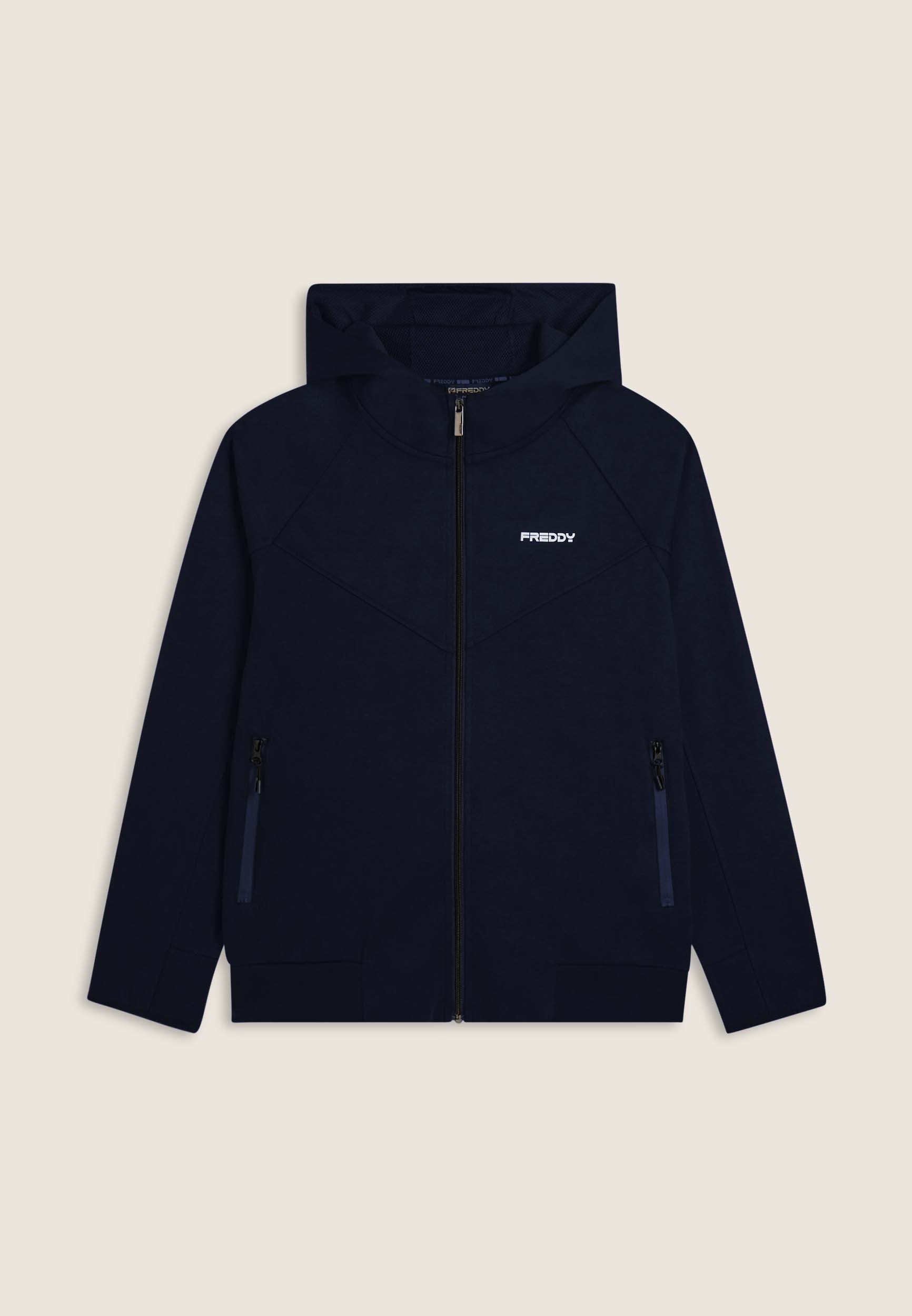 freddy-felpa-uomo-full-zip-cappuccio-mesh-interlock image 8