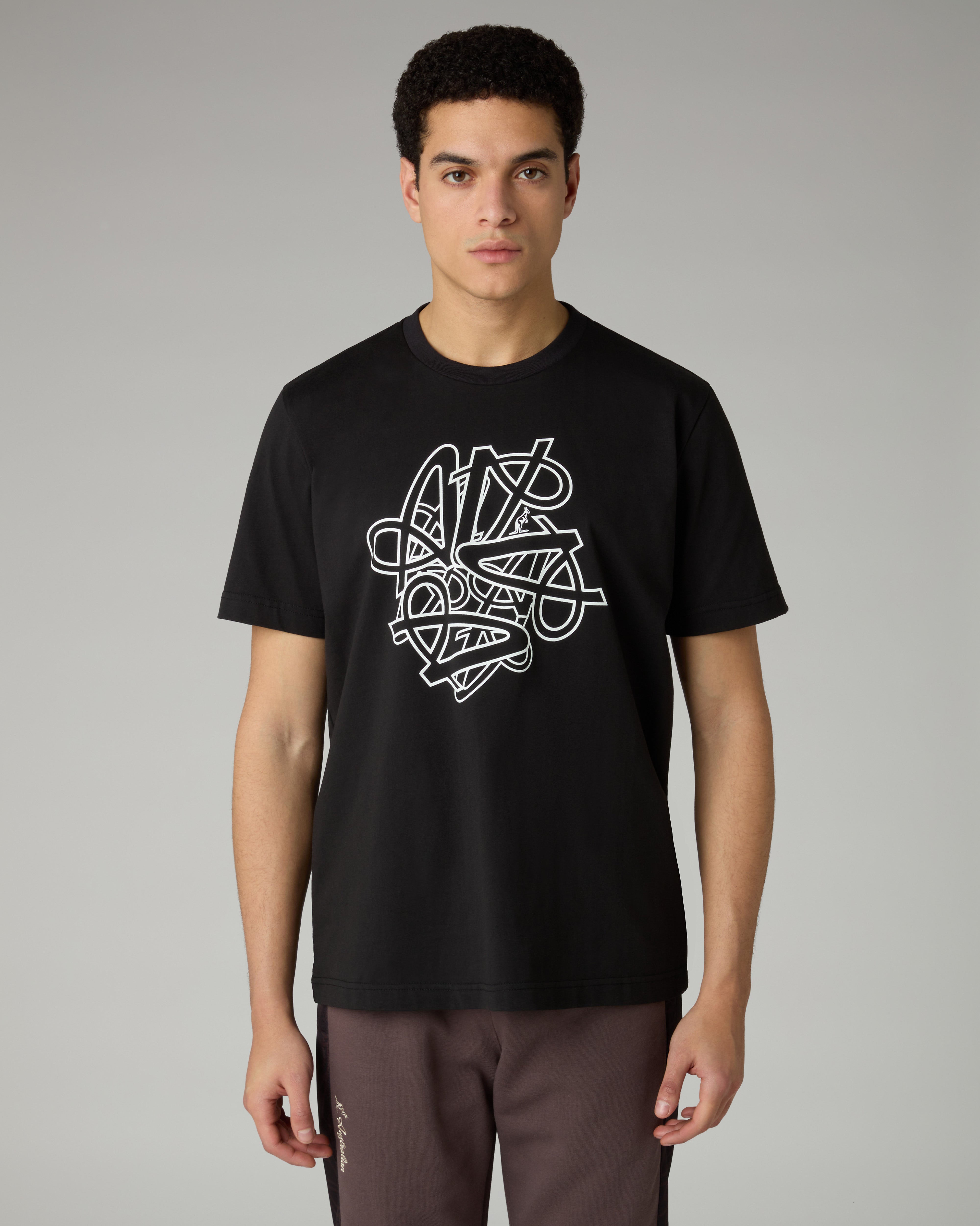 australian-spin-t-shirt-maglietta-cotone-nero-regular-fit image 1