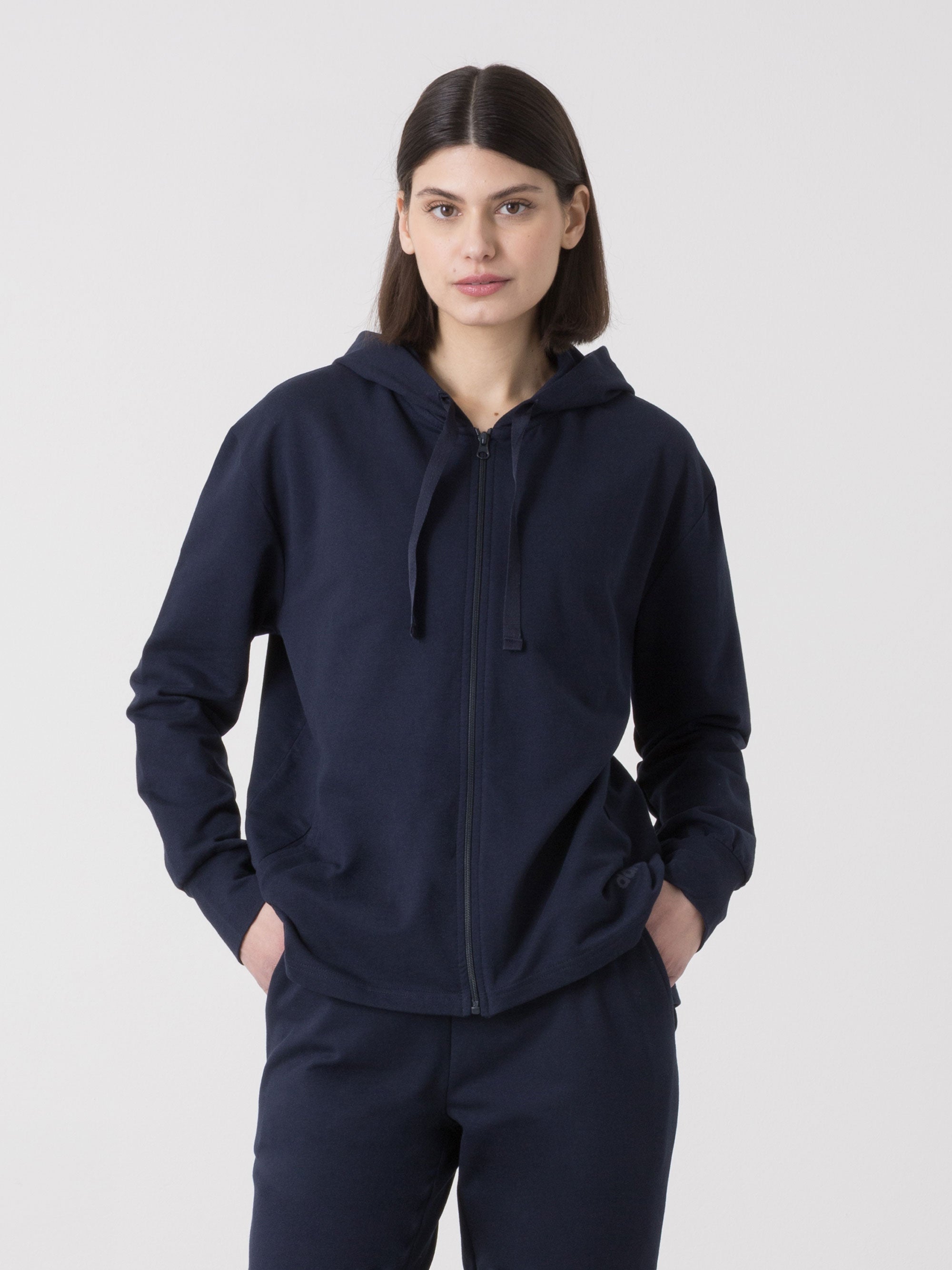 dimensione-danza-felpa-donna-danza-full-zip-con-cappuccio-in-felpa-non-garzata image 1