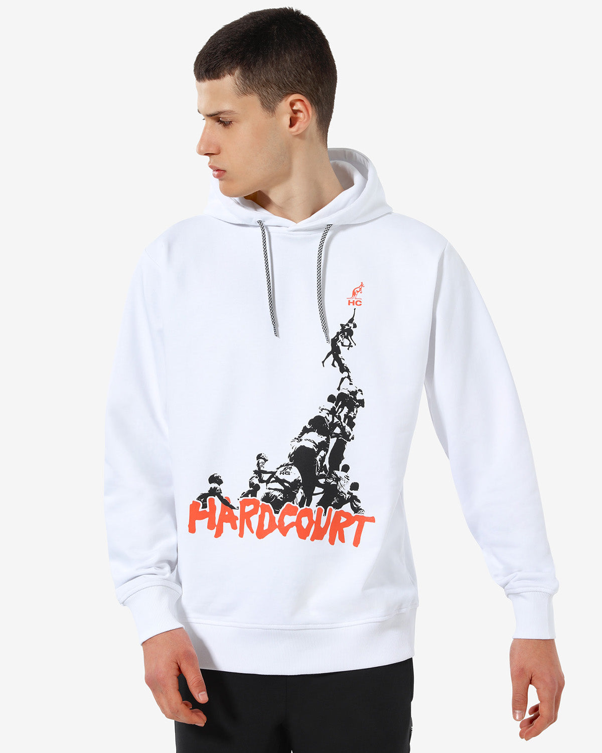 australian-pyramid-hoodie-hard-court-bianca-con-cappuccio image 1
