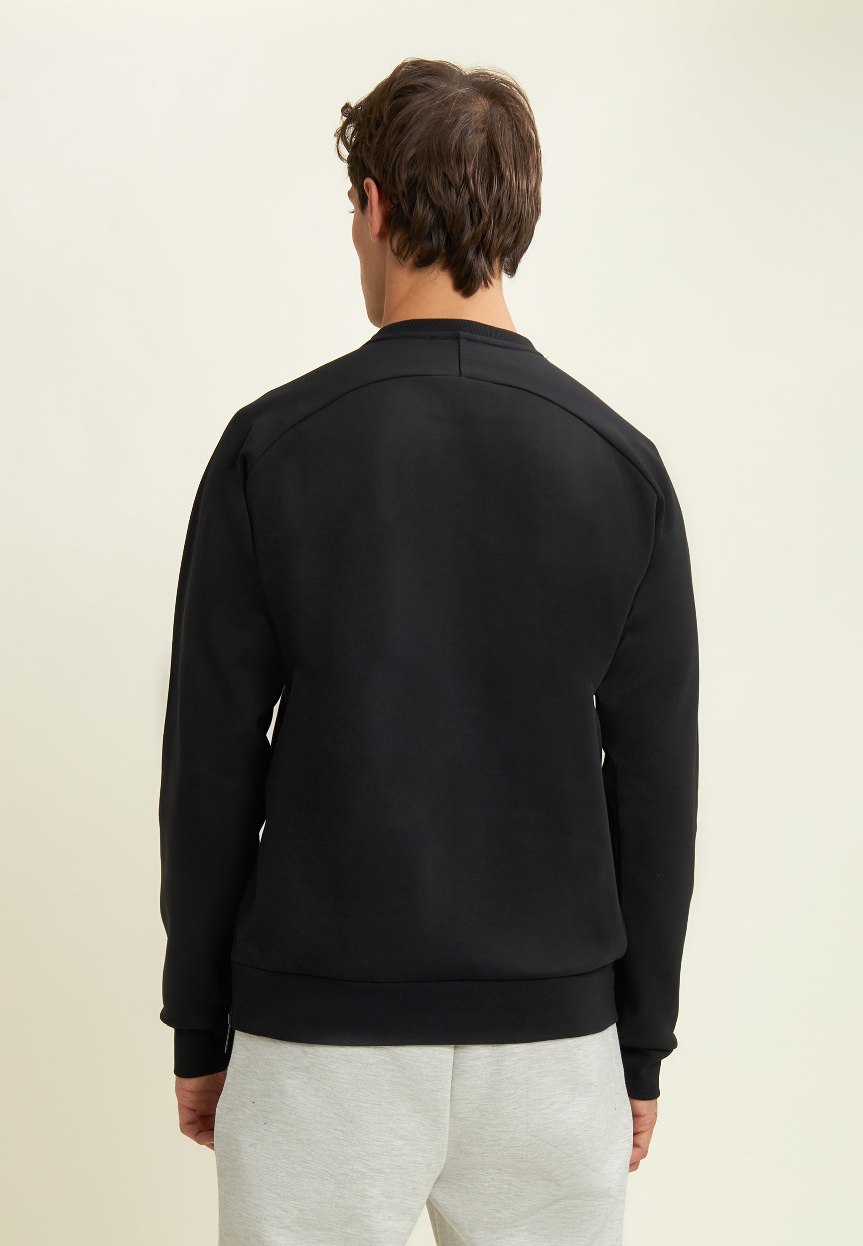 freddy-felpa-uomo-girocollo-regular-con-zip-laterale-e-stampe-maniche image 3