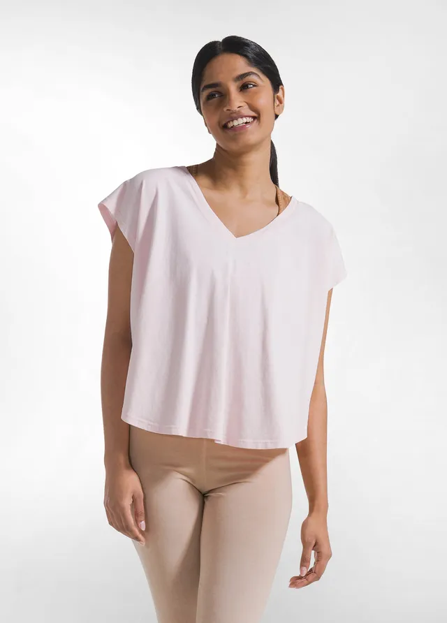 deha-t-shirt-loose-fit-in-jersey-organico-rosa image 1