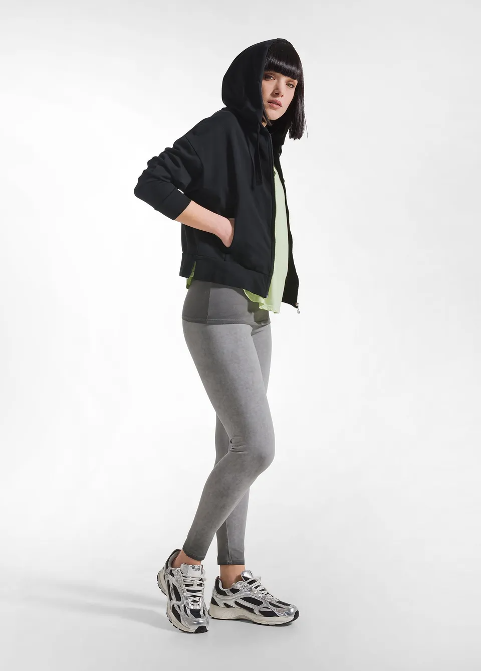 deha-d42035-leggings-vita-alta-effetto-sfumato-nero image 1
