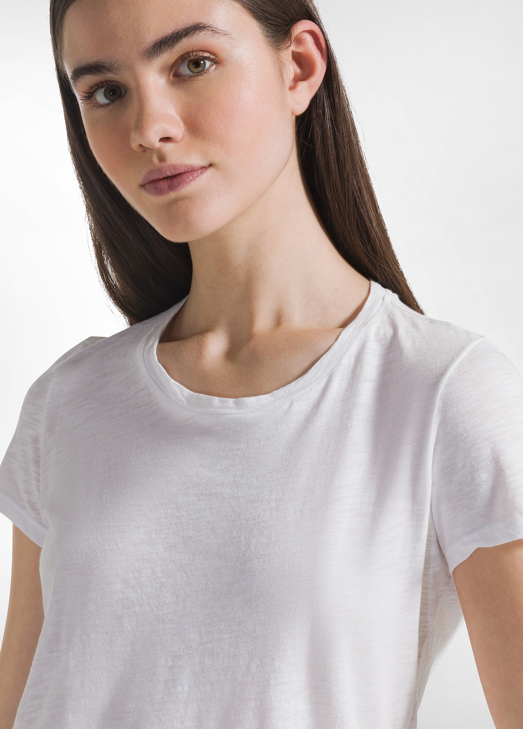 deha-t-shirt-d42513-in-cotone-flamm-bianco image 5