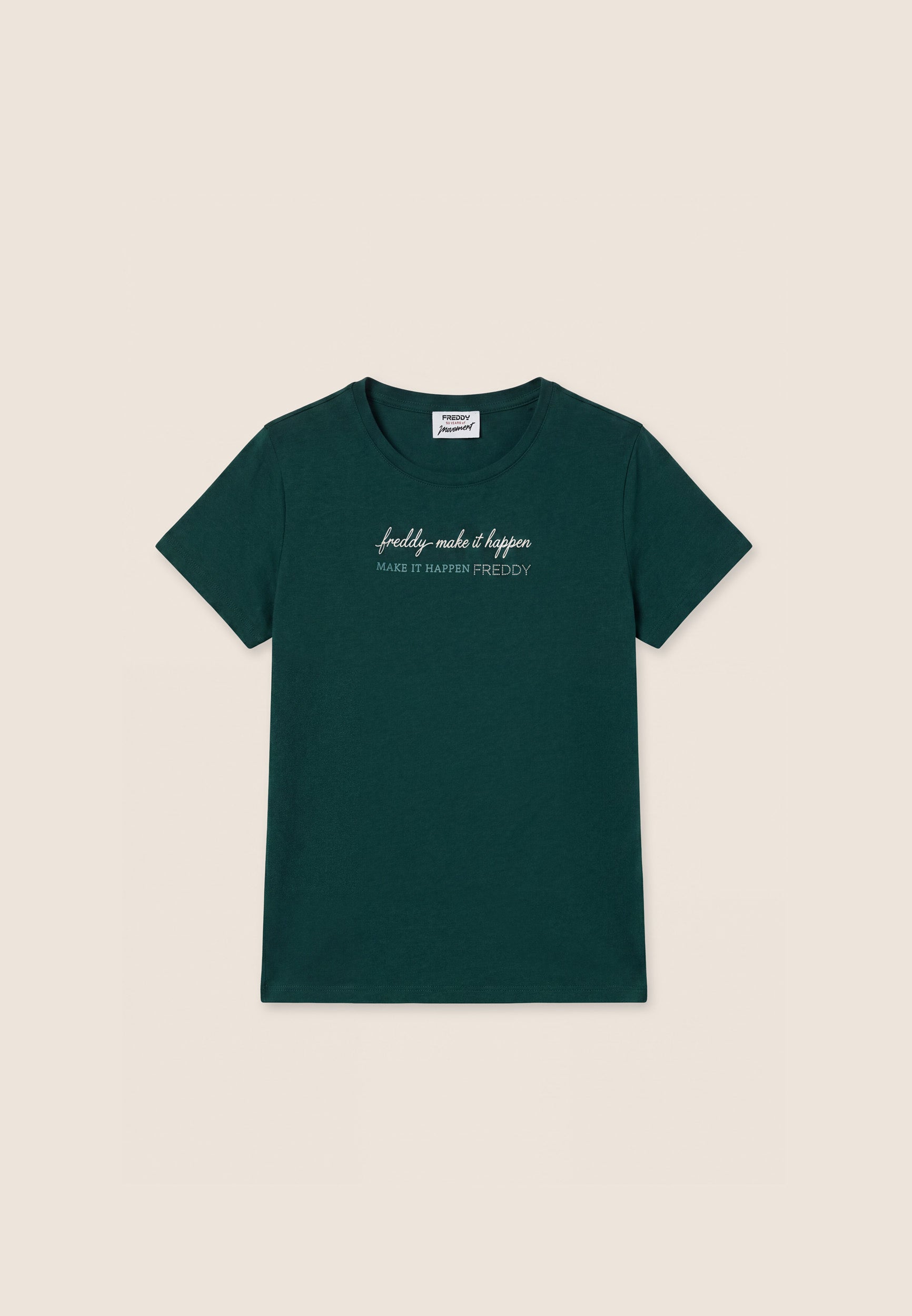 freddy-t-shirt-donna-manica-corta-make-it-happen-con-perline image 8