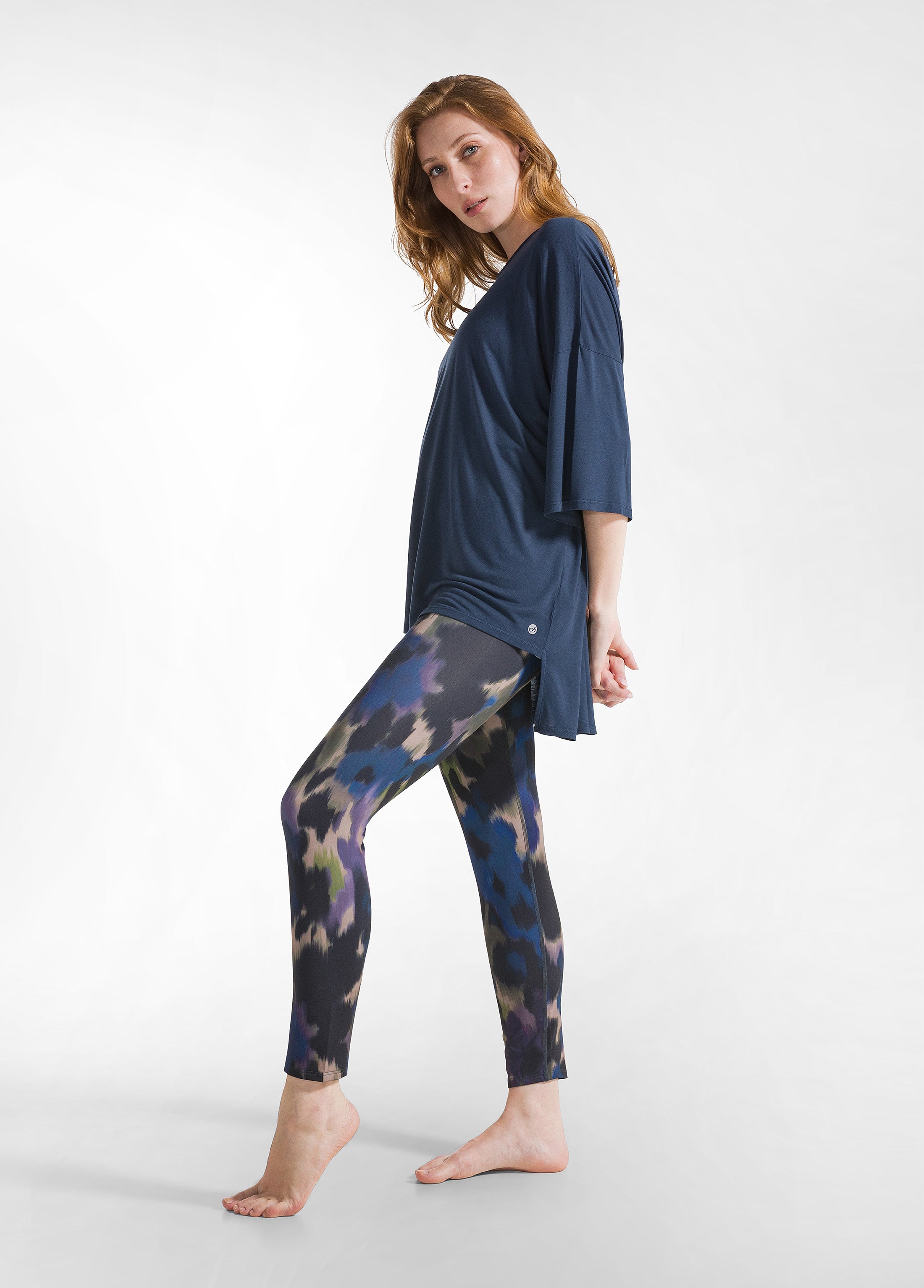 deha-t-shirt-maxi-in-viscosa-blu-ecovero image 4