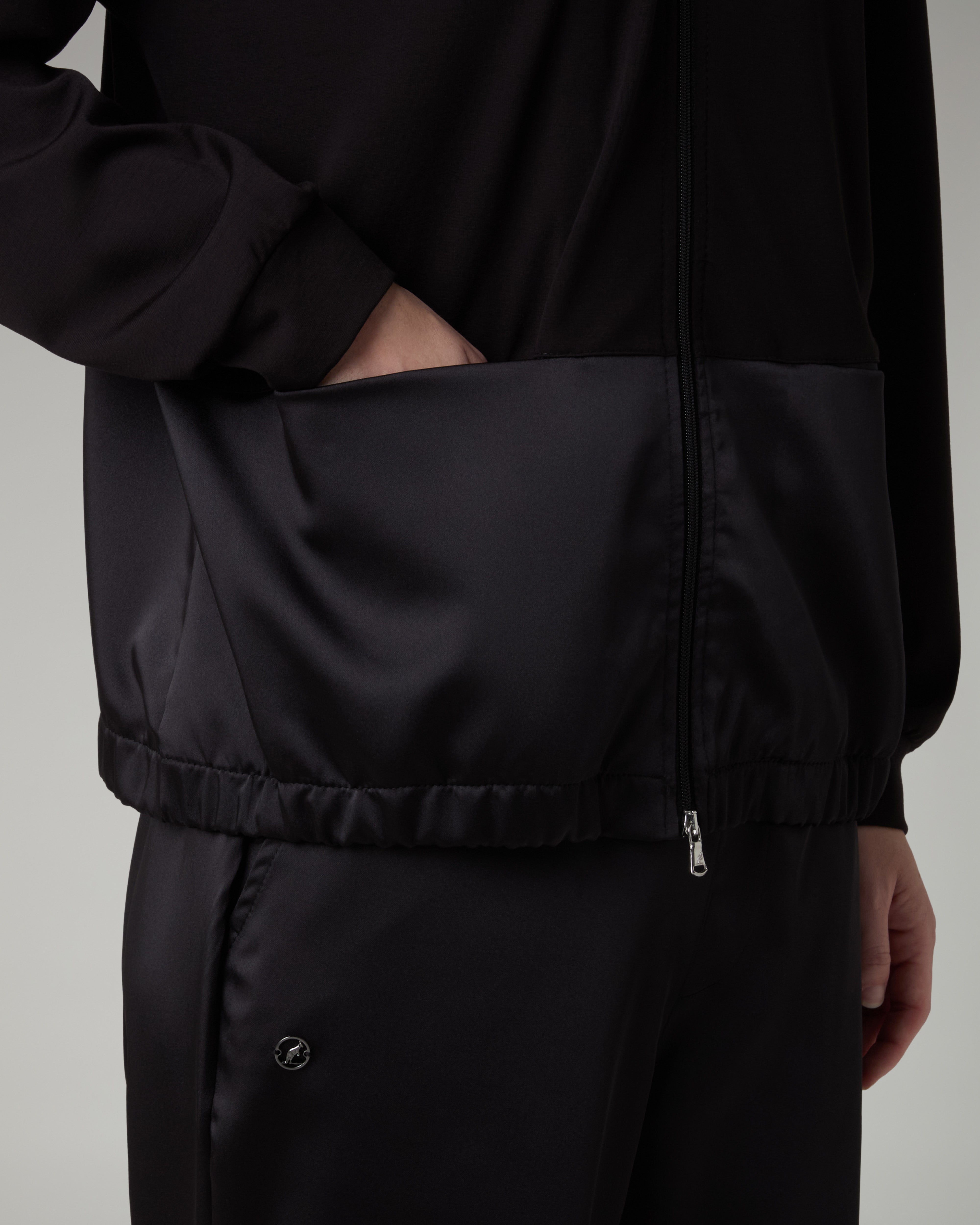 australian-glam-track-jacket-giacca-bomber-nera-full-zip image 5