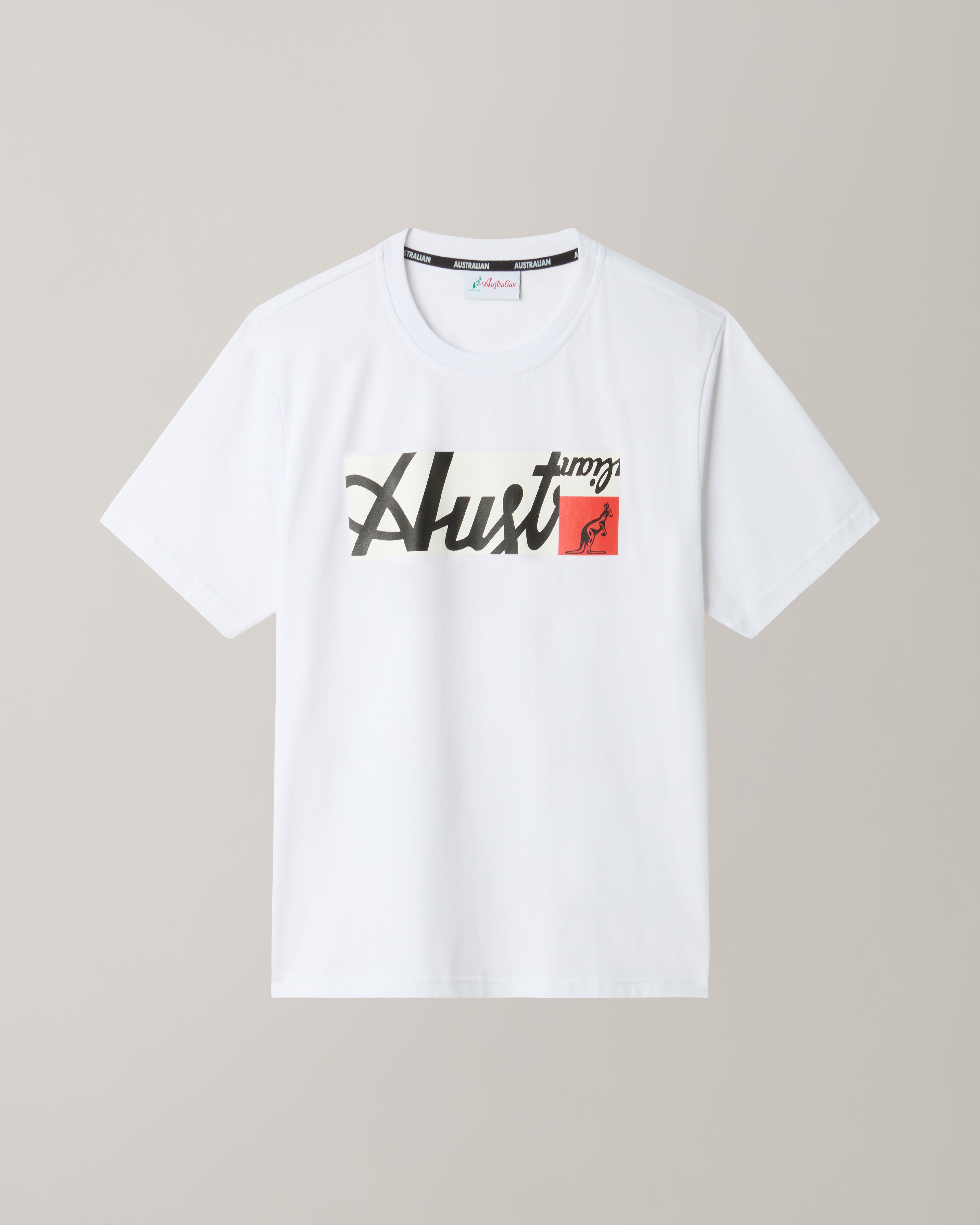 australian-broken-logo-t-shirt-maglia-cotone-bianco-sportswear image 5