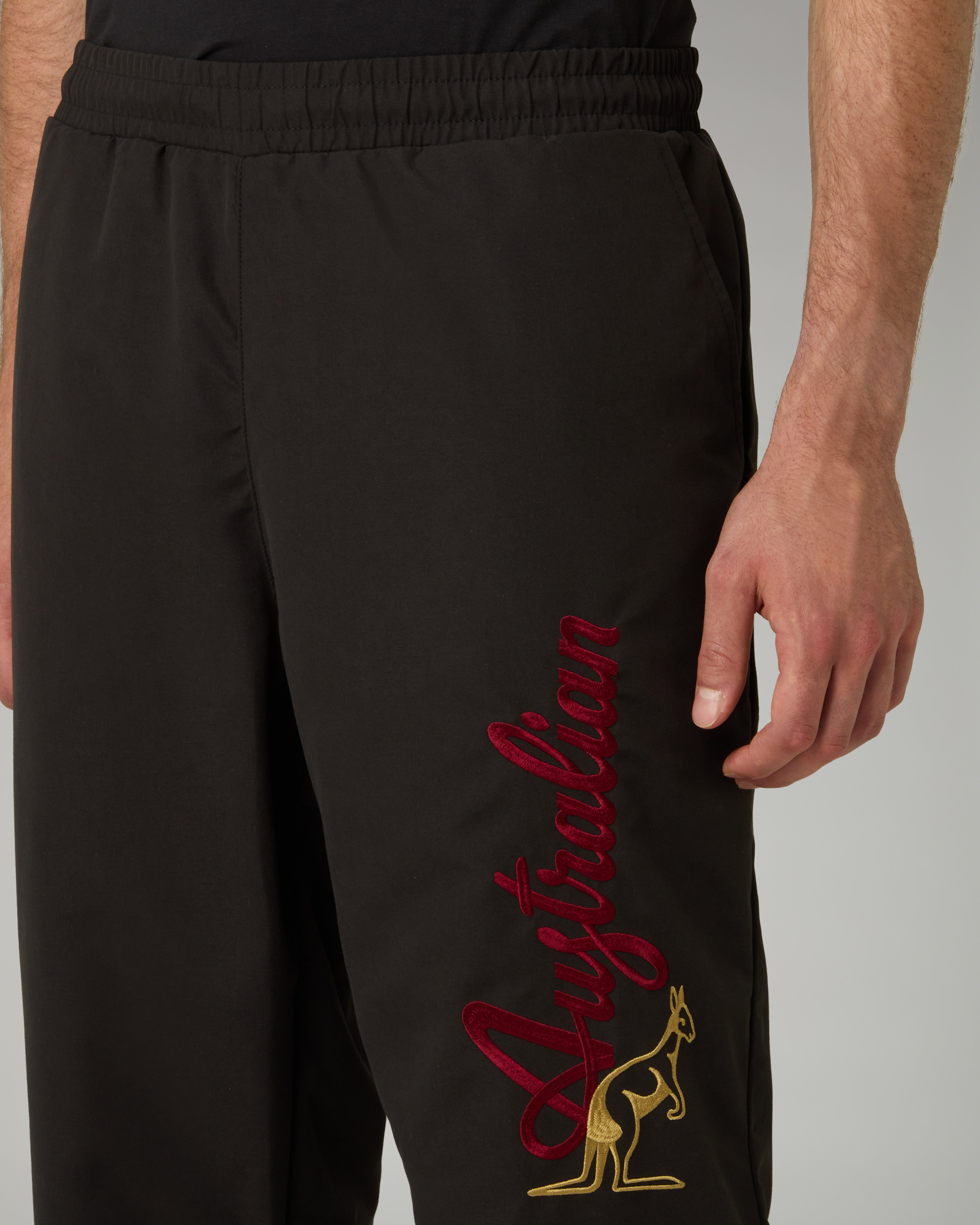 australian-rust-bumper-track-pant-pantalone-tuta-microtouch-nero-foderato-jersey image 5