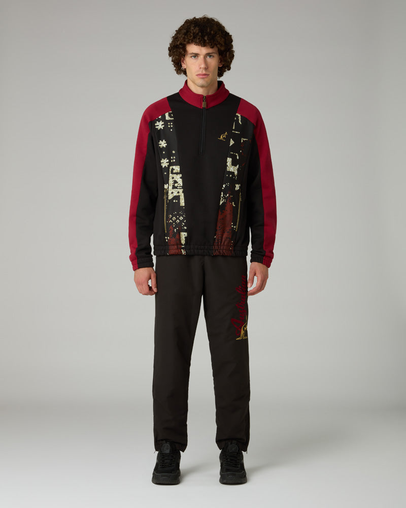 australian-rust-bumper-track-pant-pantalone-tuta-microtouch-nero-foderato-jersey image 2