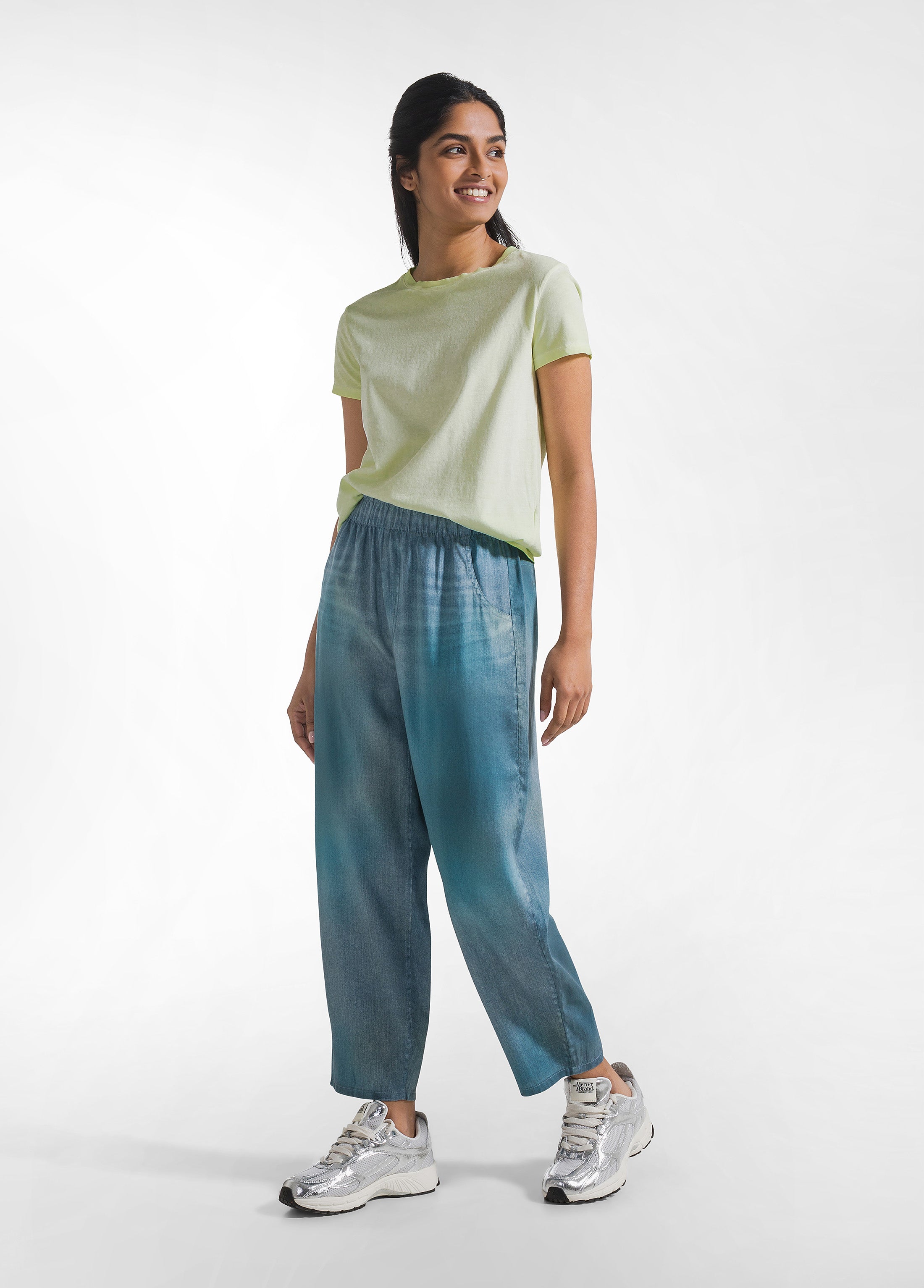 deha-d42780-t-shirt-gialla-effetto-sfumato-in-cotone-organico image 4