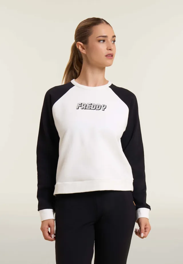 freddy-felpa-cropped-bicolore-maniche-raglan image 1