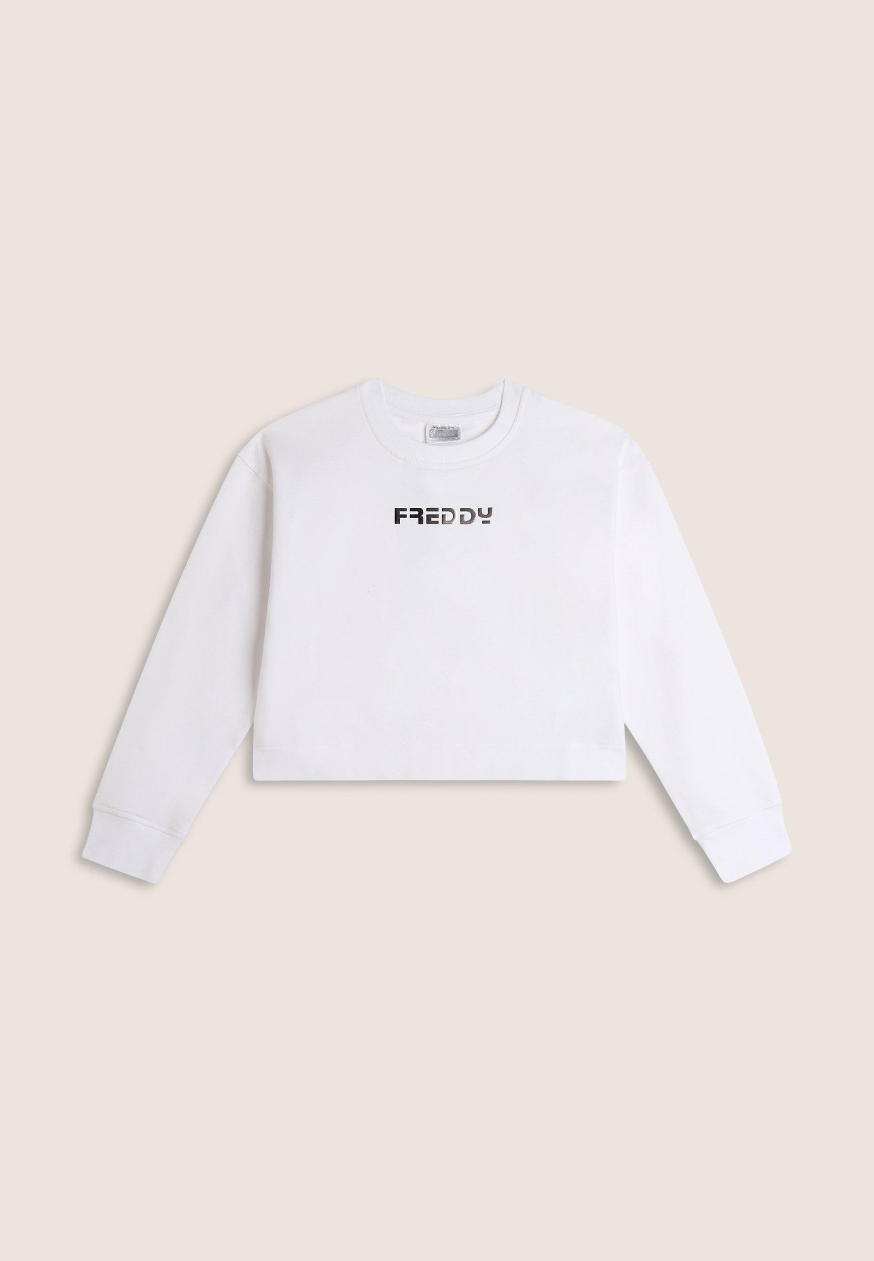 freddy-felpa-girocollo-comfort-fit-cotone-elasticizzato-con-logo image 4