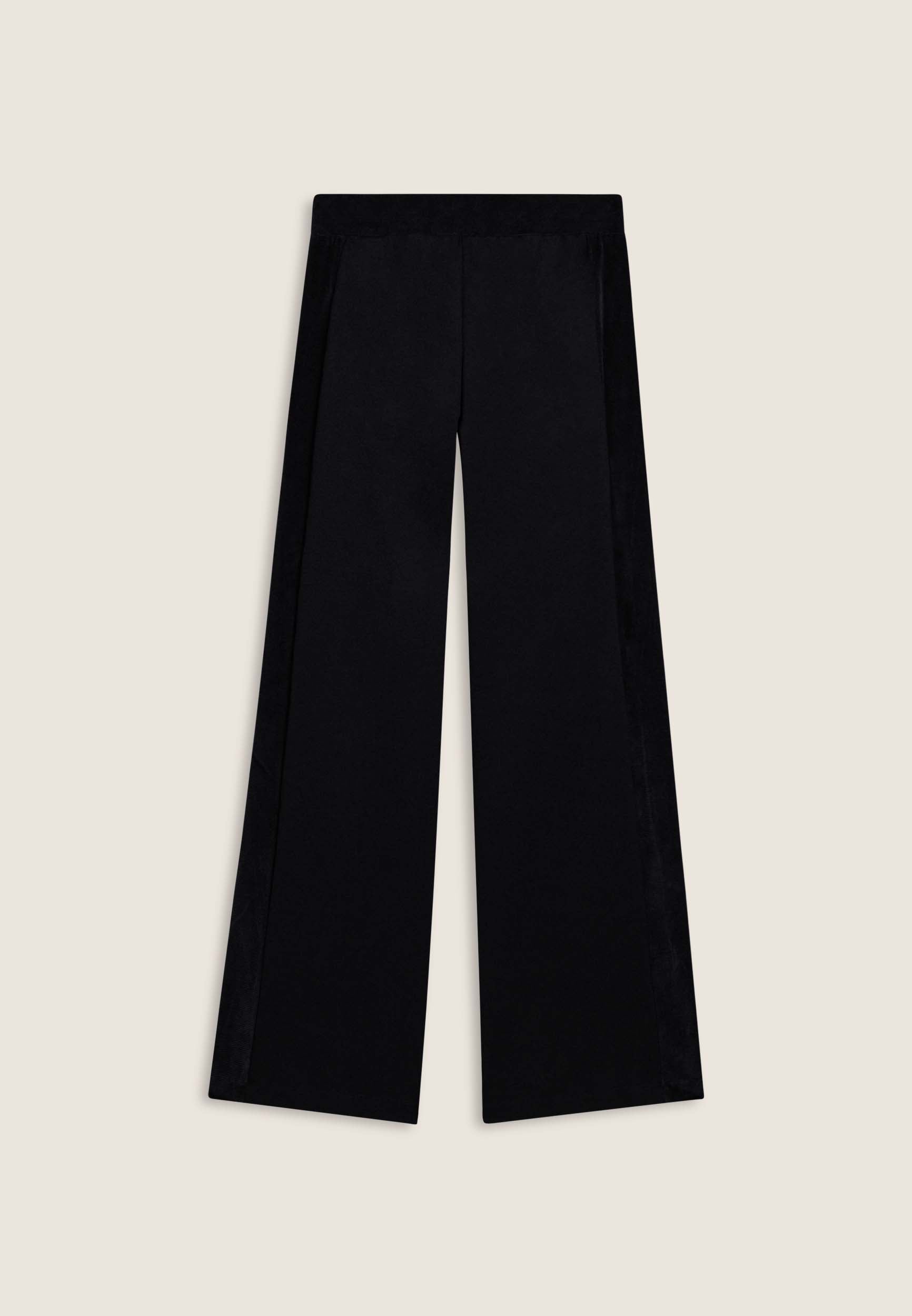 freddy-pantaloni-donna-wide-leg-in-viscosa-con-dettagli-in-ciniglia image 6