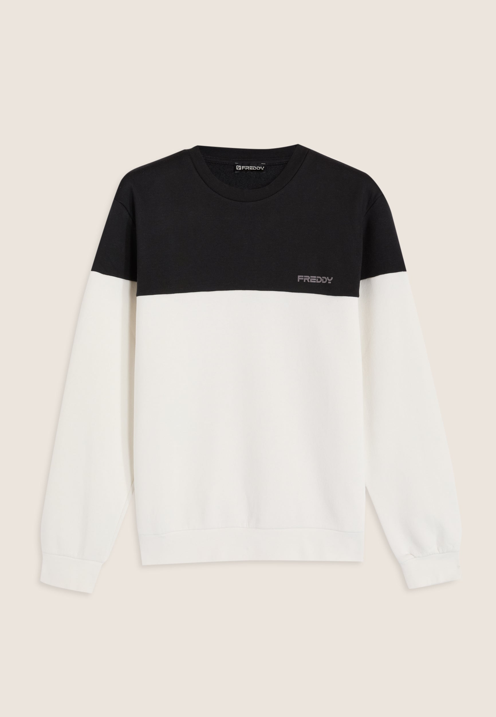 freddy-felpa-girocollo-uomo-colour-block-spalle-a-contrasto image 7