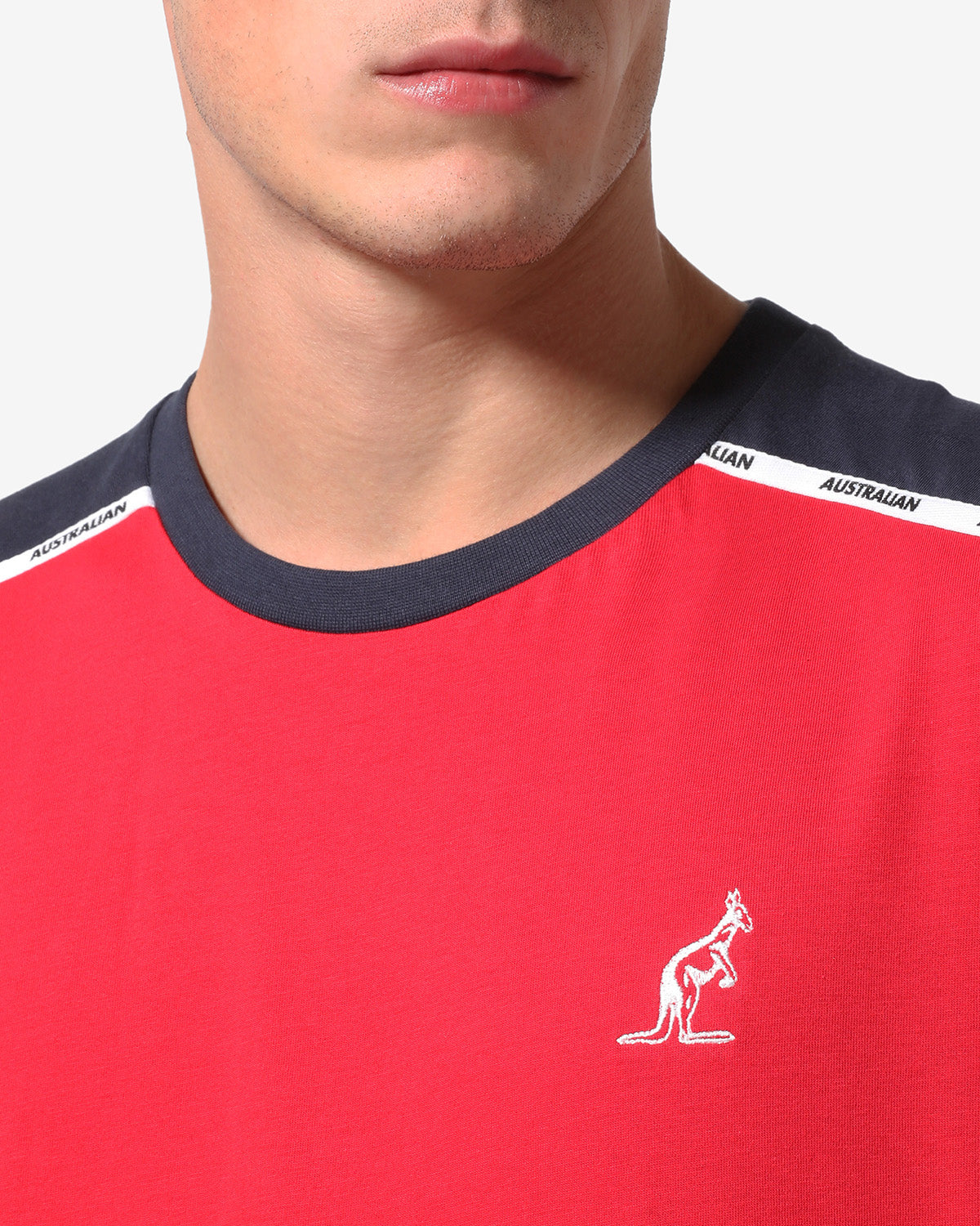 australian-tape-logo-t-shirt-maglietta-cotone-blu-navy image 4