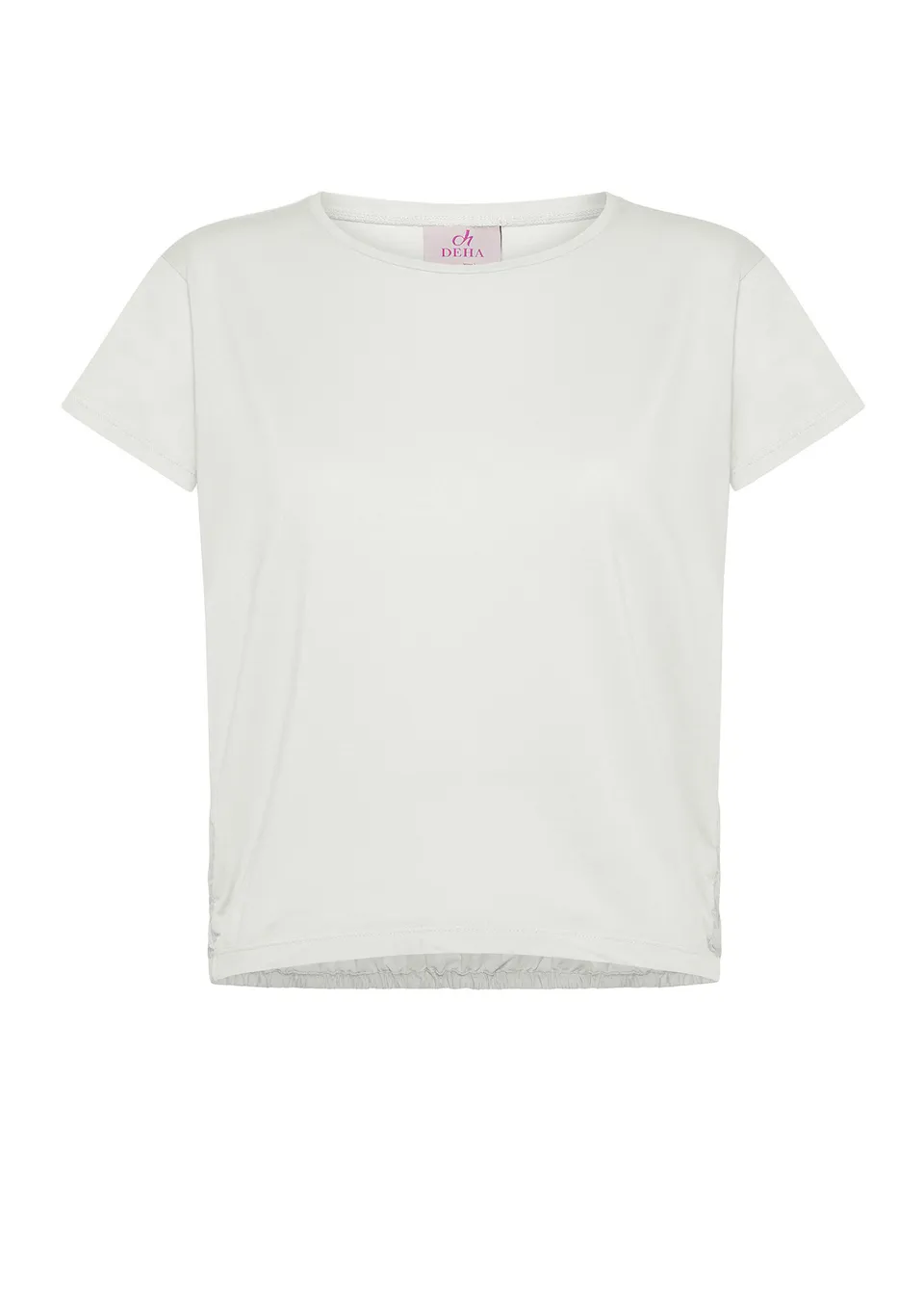 deha-t-shirt-accoppiata-jersey-mussola-di-seta-bianco-d22172 image 1