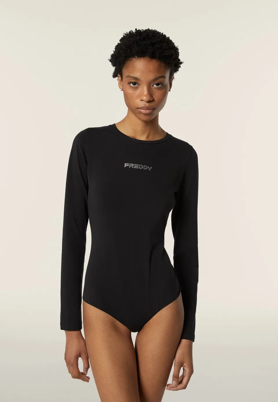 freddy-body-scollo-quadrato-jersey-strass-maniche-lunghe image 1