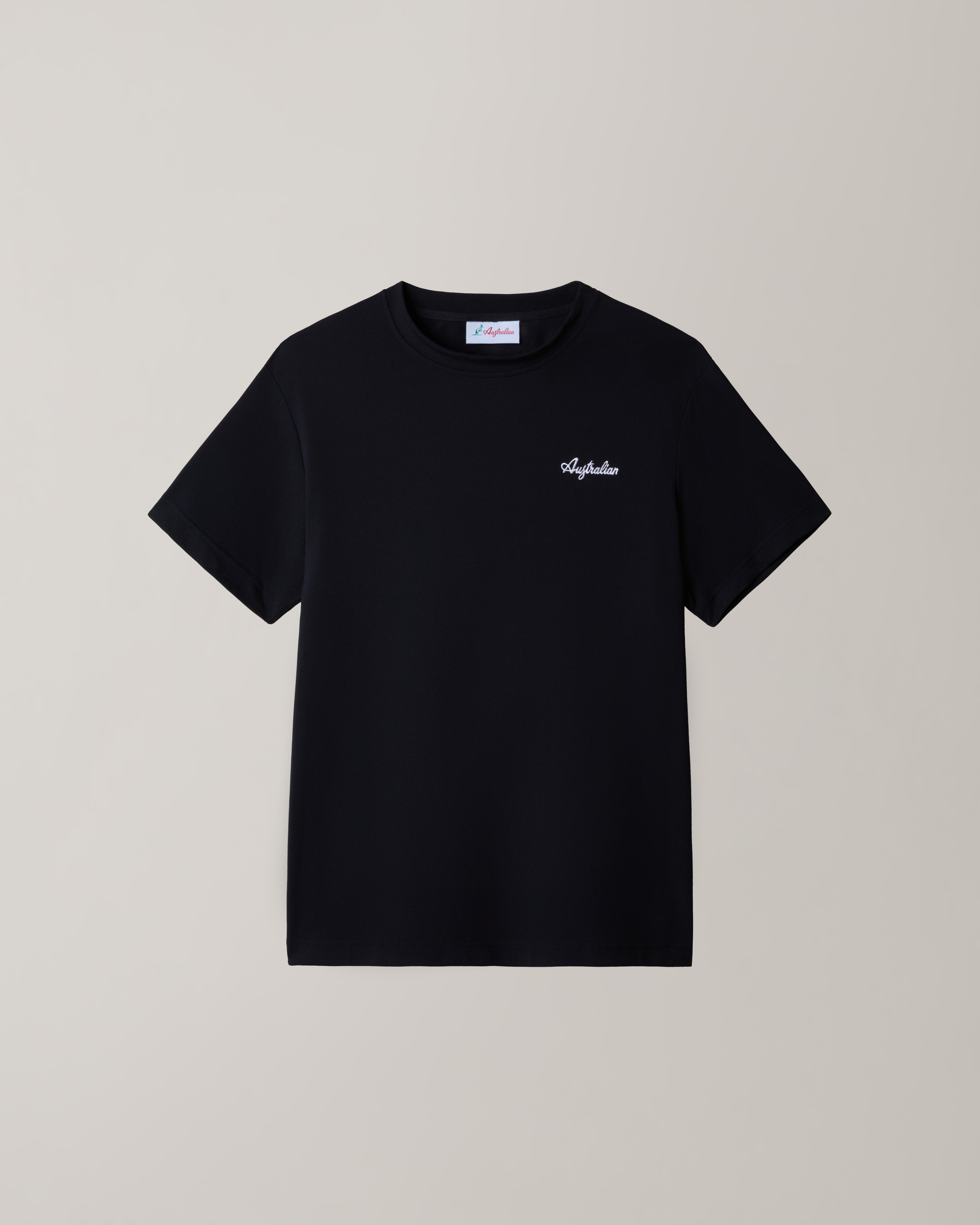 australian-easy-t-shirt-t-shirt-in-piquet-tecnico-nero-regular-fit image 1