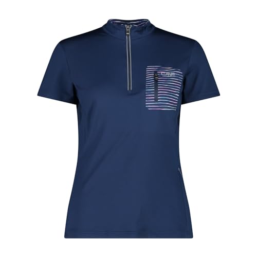 cmp-t-shirt-elasticizzata-da-bici-da-donna-con-mezza-zip image 7