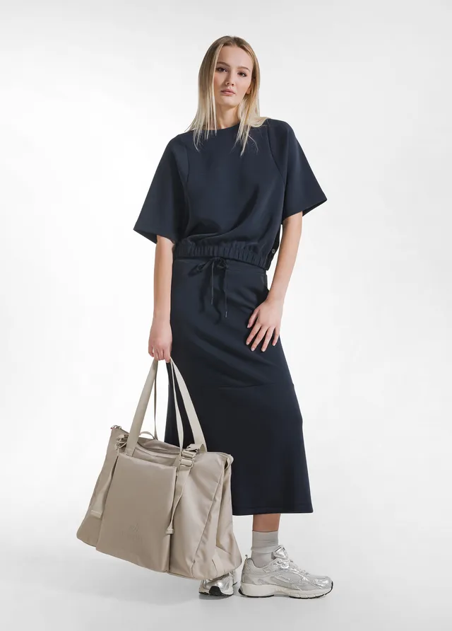 deha-completo-felpa-maniche-corte-e-gonna-modal-nero image 1