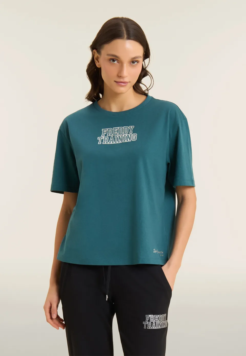 freddy-training-t-shirt-comfort-cotone-con-glitter image 1