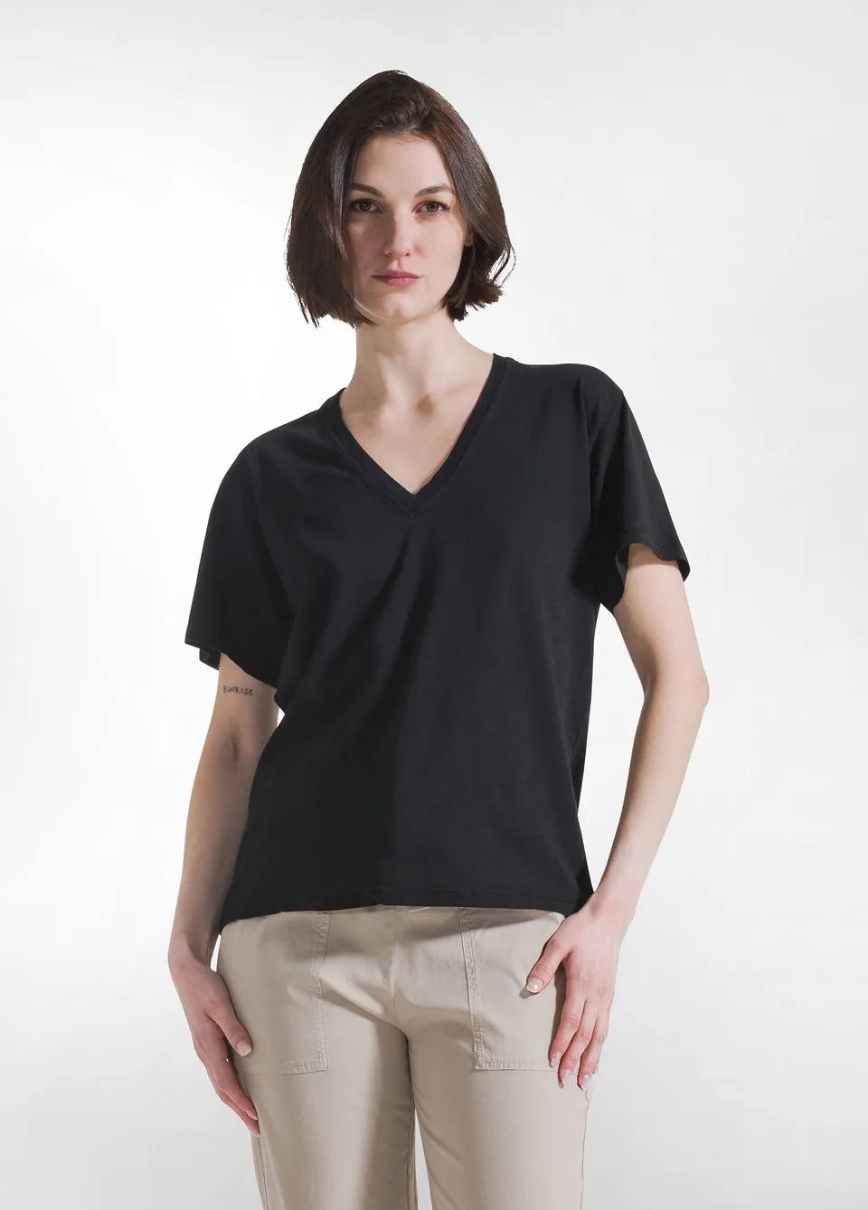 deha-t-shirt-flamm-scollo-ampio-nero-d42515 image 1