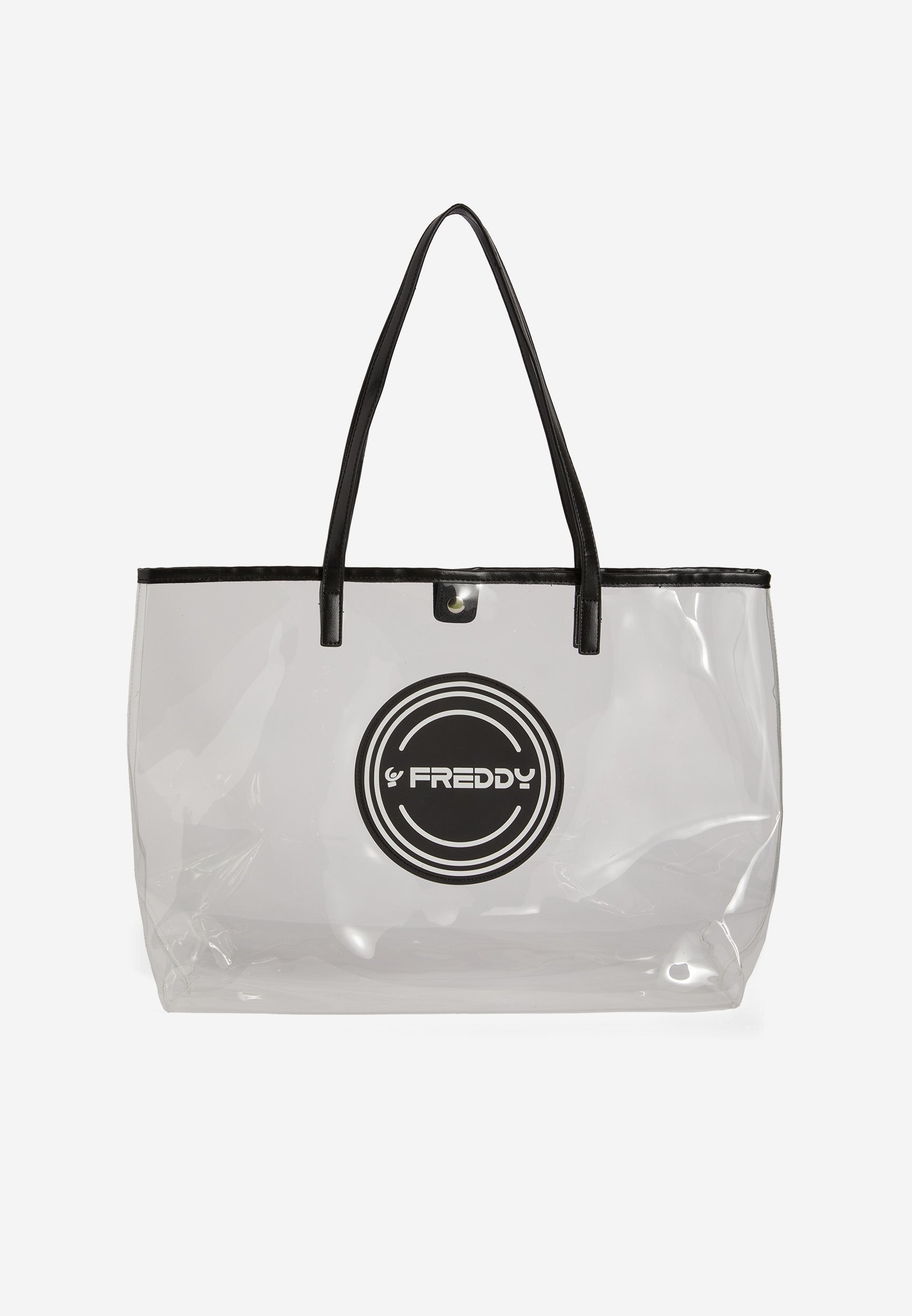 freddy-borsa-shopper-in-pvc-trasparente-con-logo-tondo-40x36x15-cm image 1