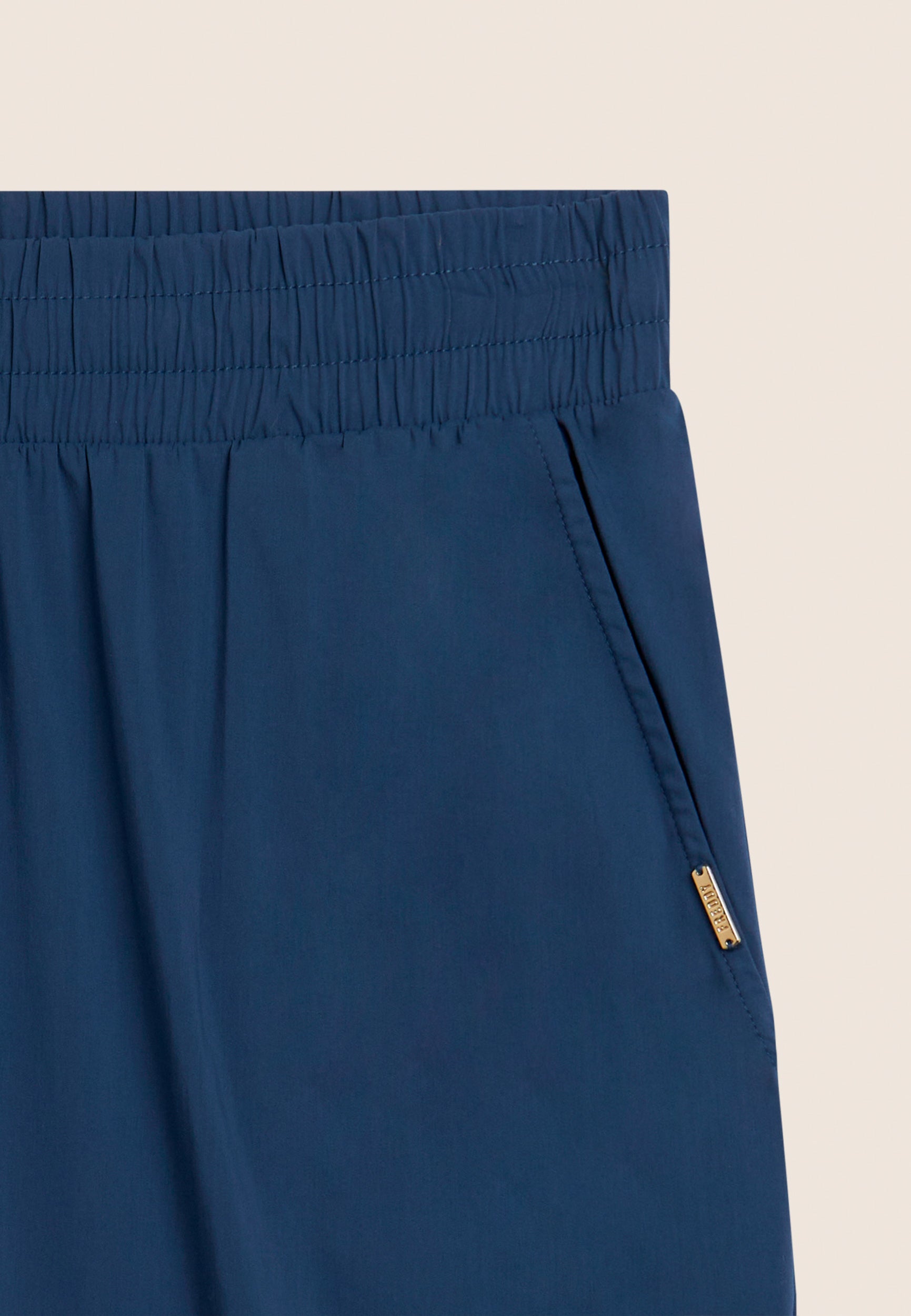 freddy-pantaloni-cropped-carota-popeline-elasticizzato-donna image 8