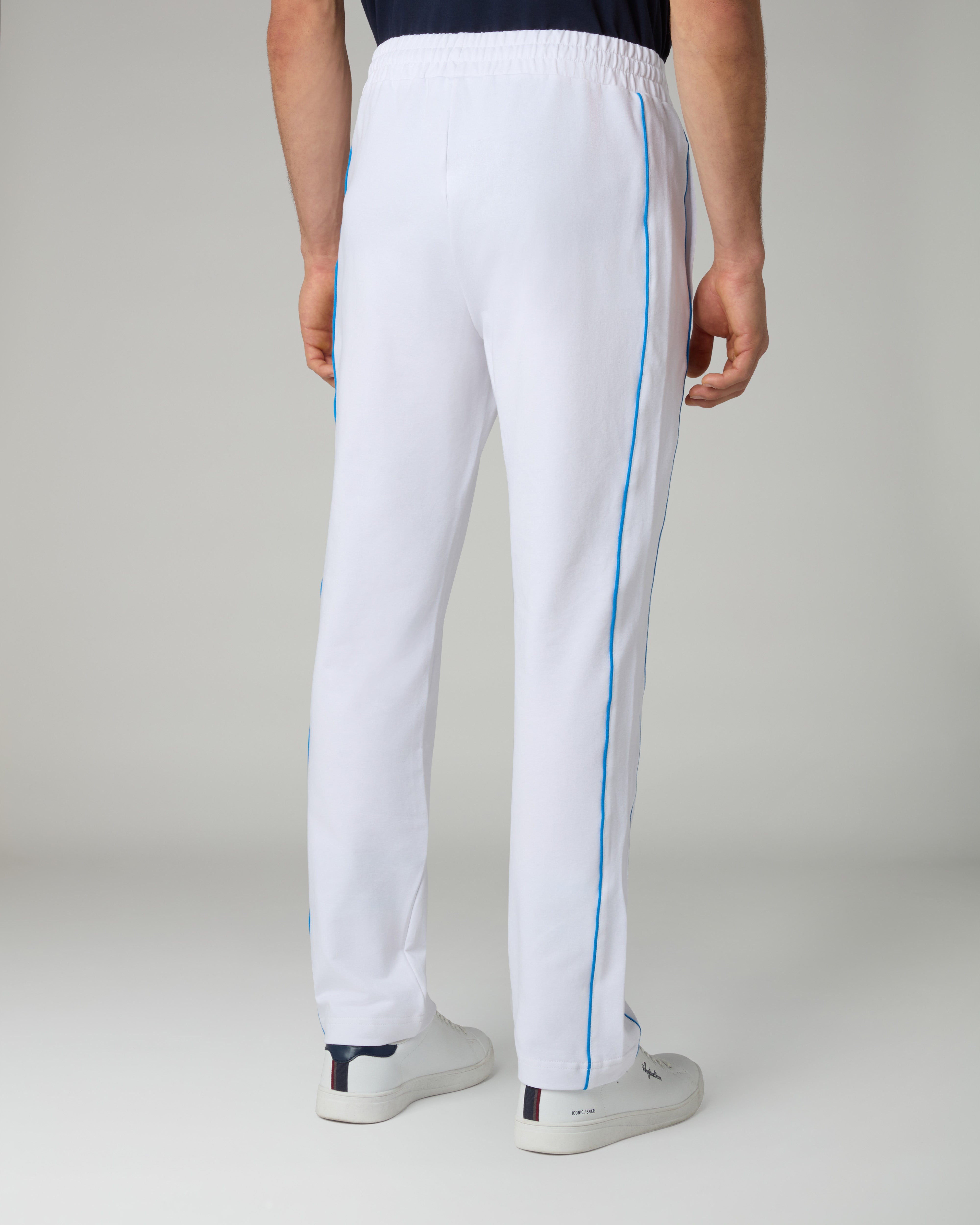 australian-league-track-pant-pantalone-felpa-bianco-con-piping image 3