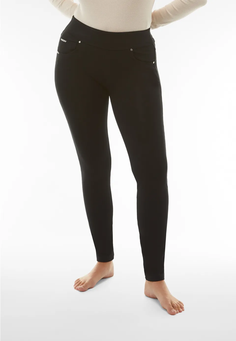 freddy-pantaloni-n-o-w-skinny-vita-media-risvoltabile-jersey-cotone-organico image 1