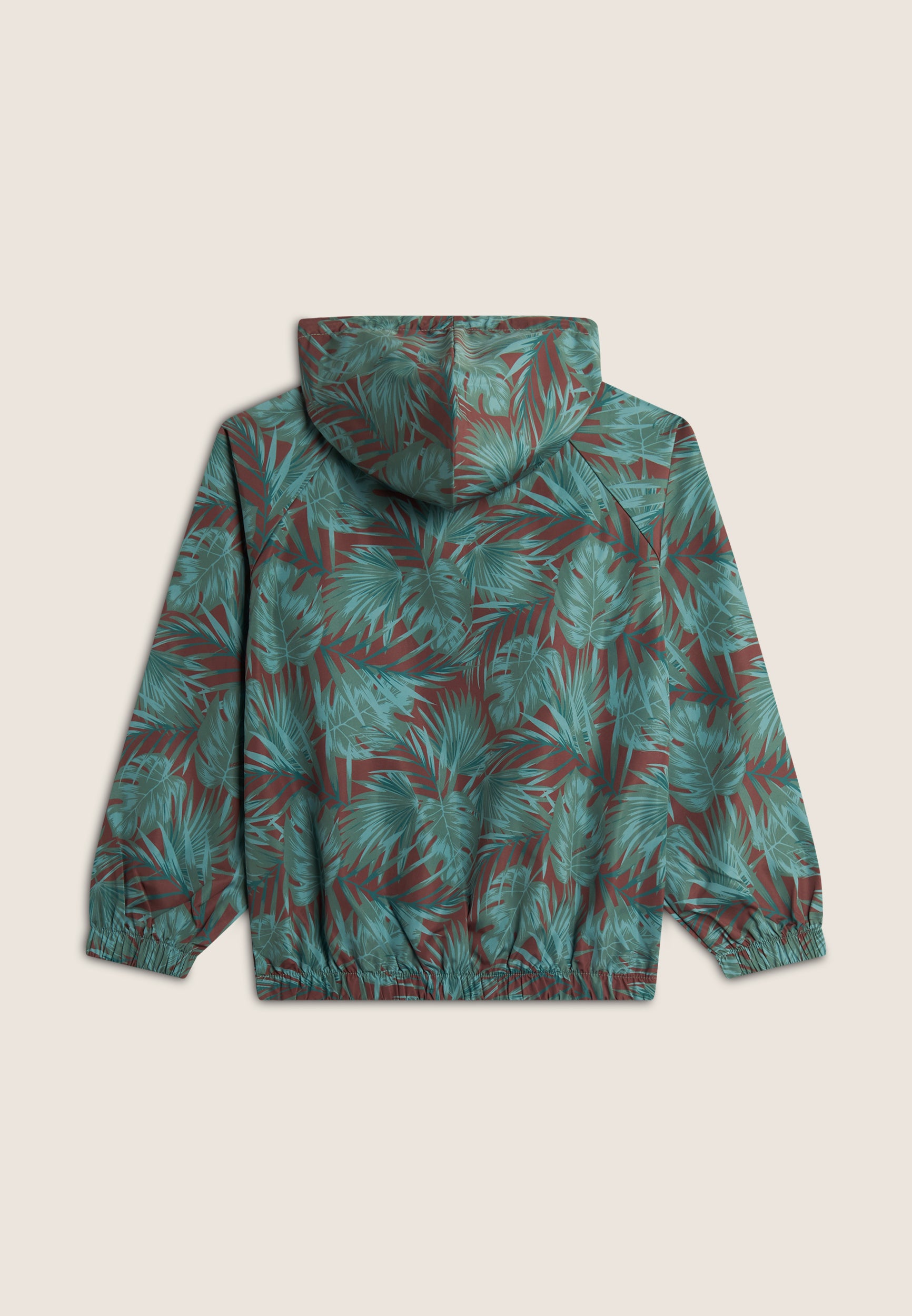 freddy-giacca-soft-shell-bambina-fantasia-tropicale-con-cappuccio-mezza-zip image 2