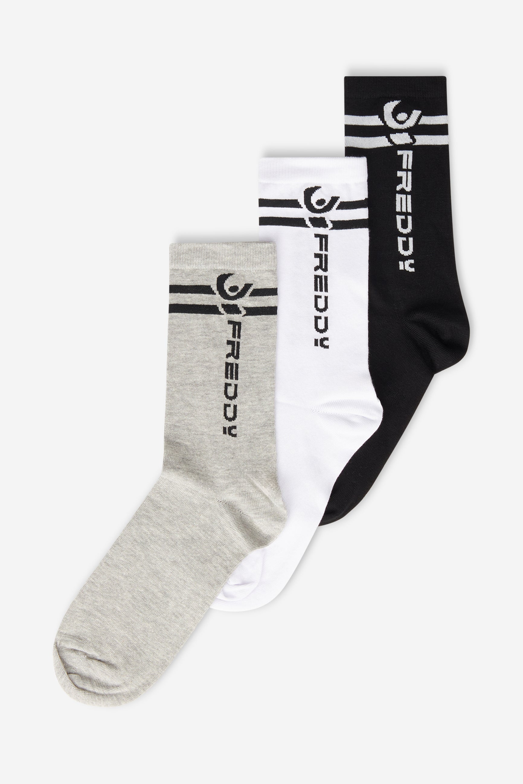 freddy-calzini-taglio-medio-con-logo-pack-da-3-paia-unisex image 3