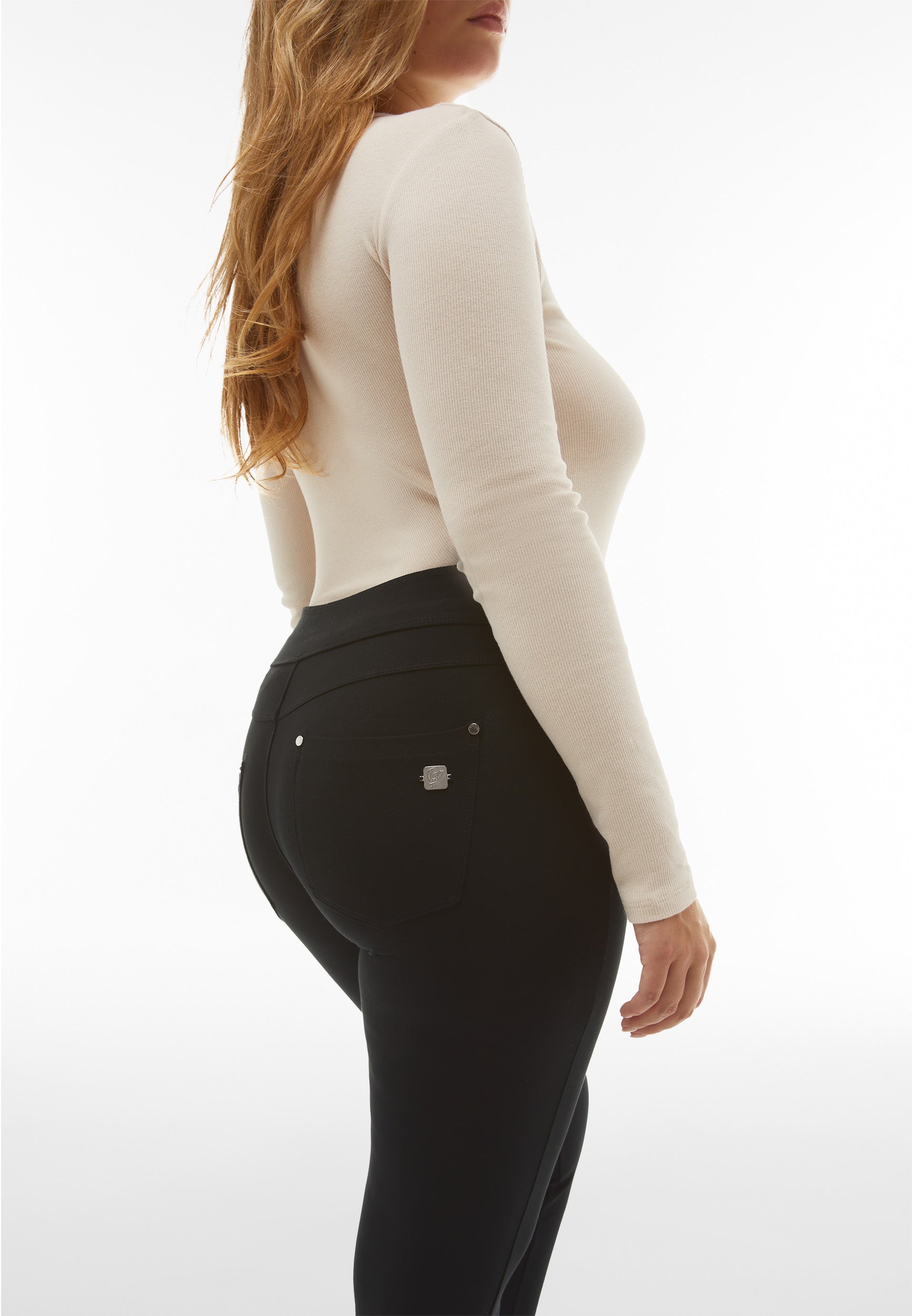 freddy-pantaloni-n-o-w-skinny-vita-media-risvoltabile-jersey-cotone-organico image 5