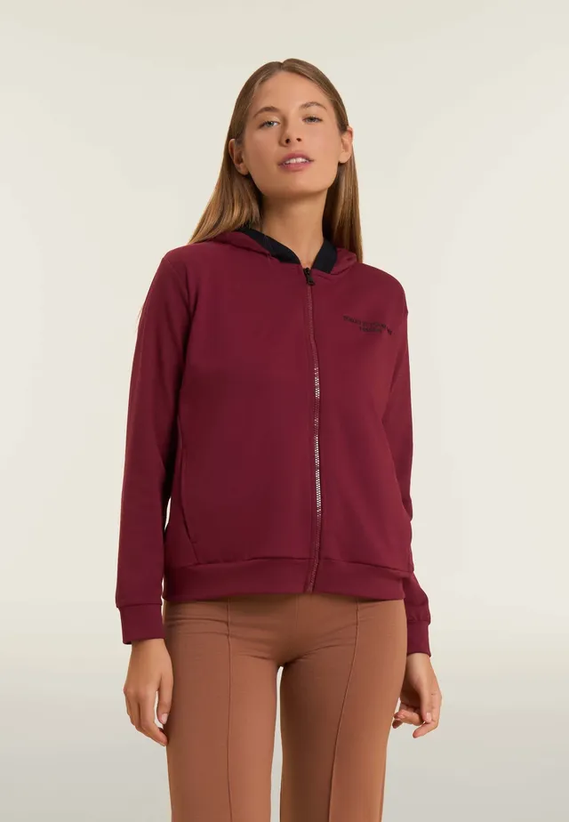 freddy-felpa-donna-full-zip-con-cappuccio-logato image 1