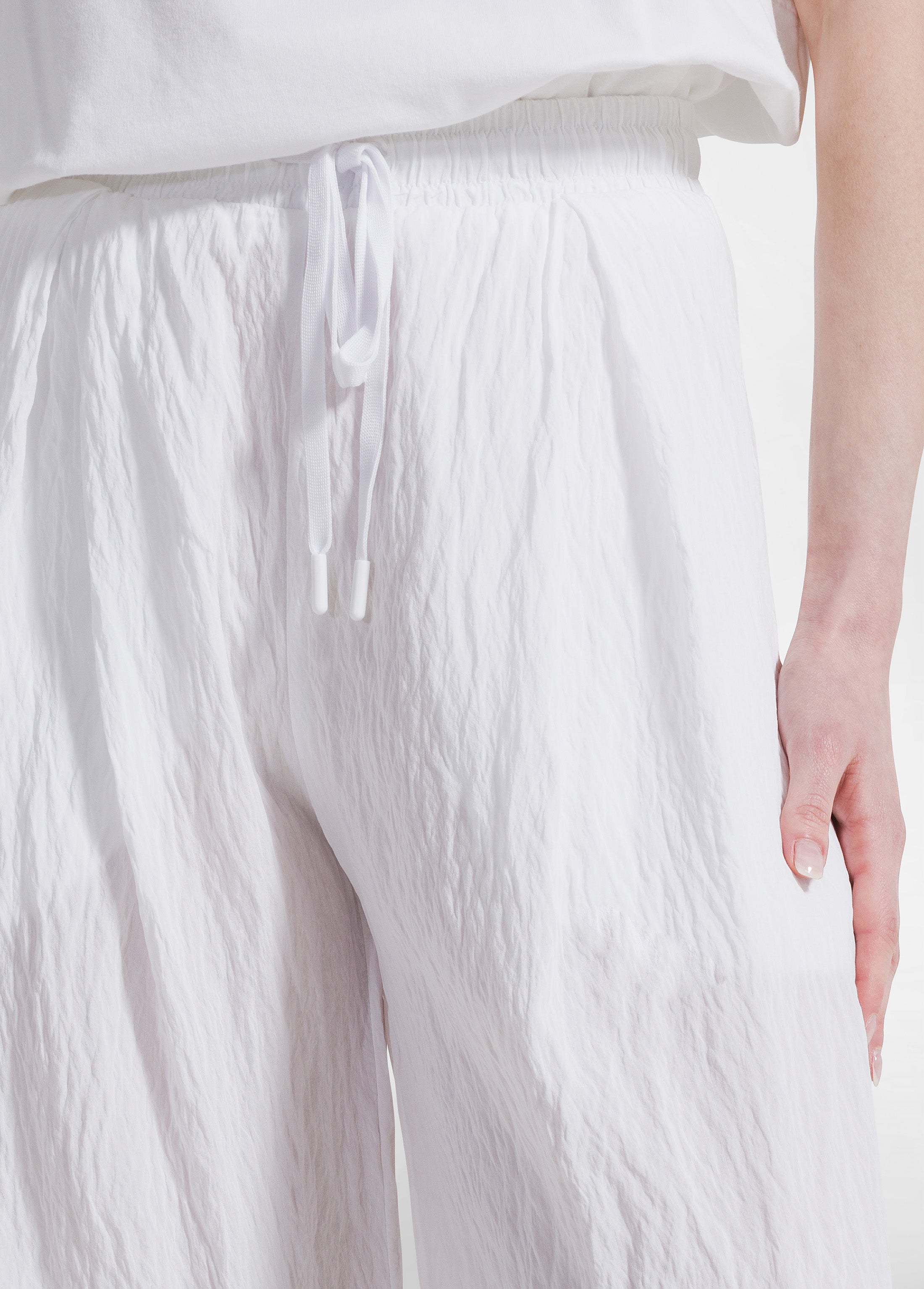deha-d42635-pantaloni-larghi-viscosa-crinkle-bianco image 4
