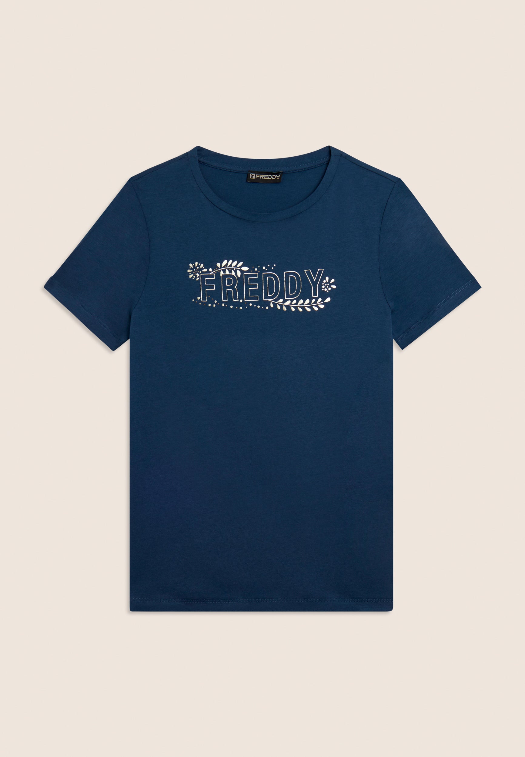 freddy-t-shirt-manica-corta-con-decori-floreali-e-borchie image 8