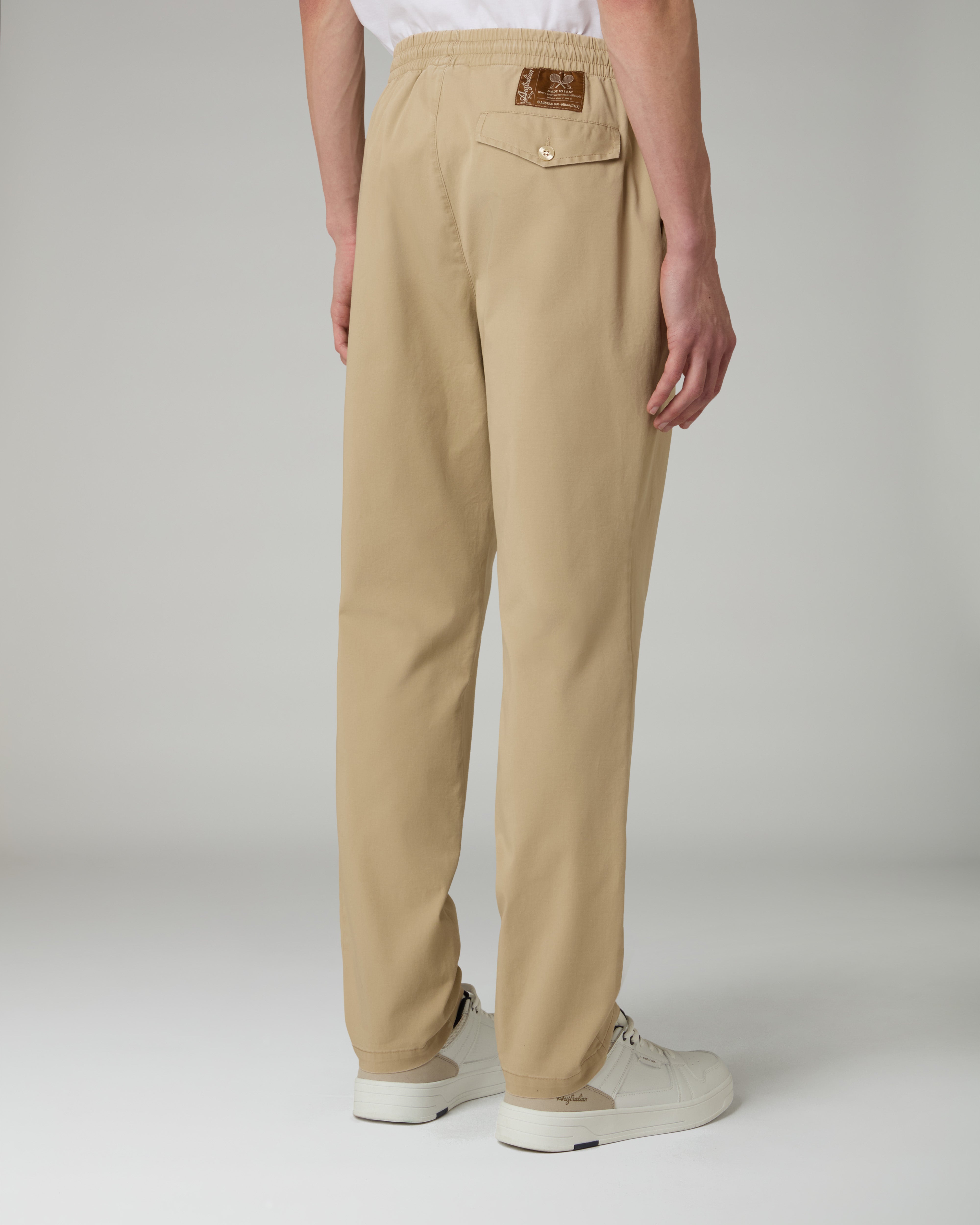 australian-doric-track-pant-pantalone-sportswear-in-cotton-twill-kaki-made-in-it image 3