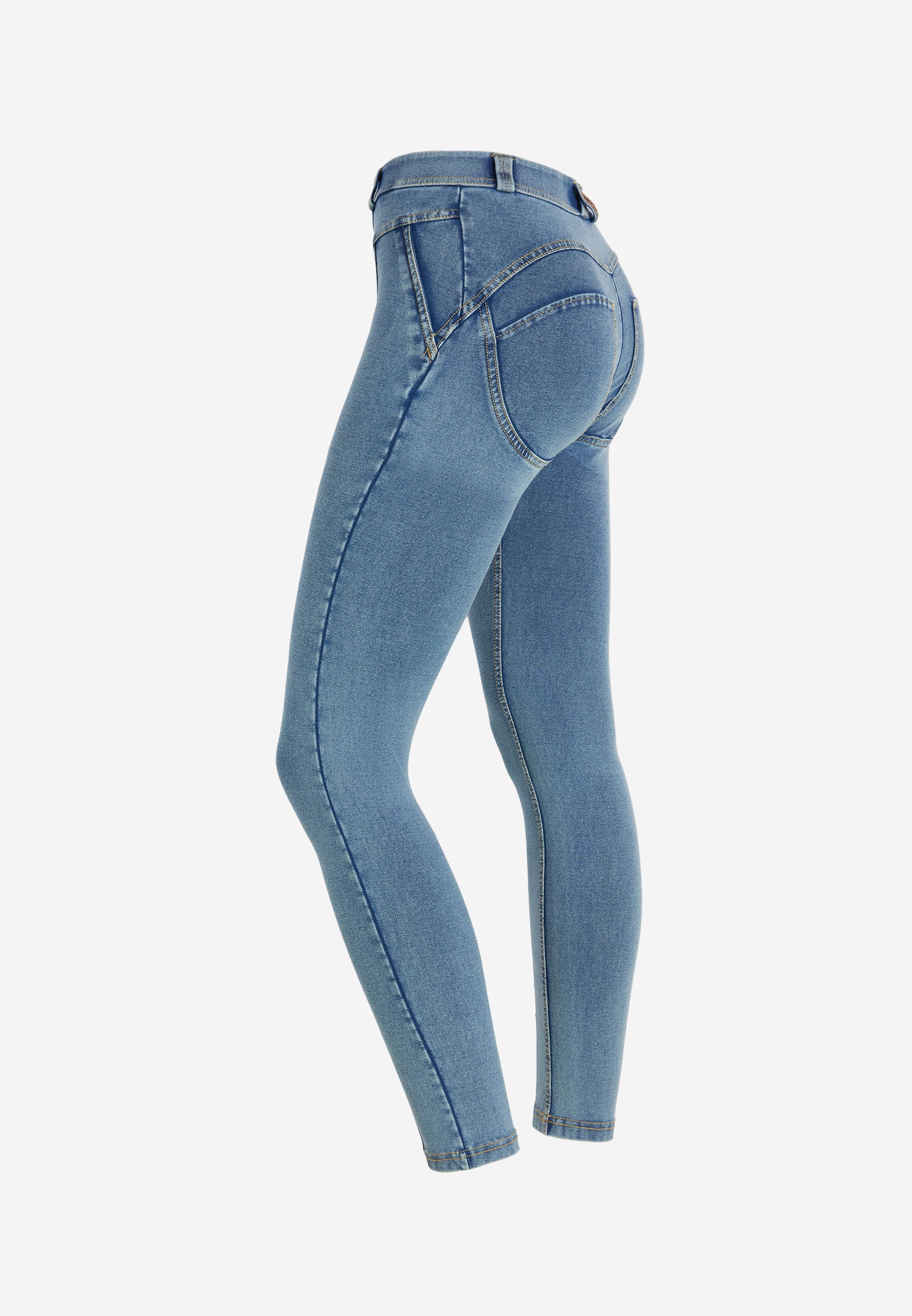 freddy-jeggings-wr-up-vita-alta-superskinny-effetto-denim-con-inserti image 7