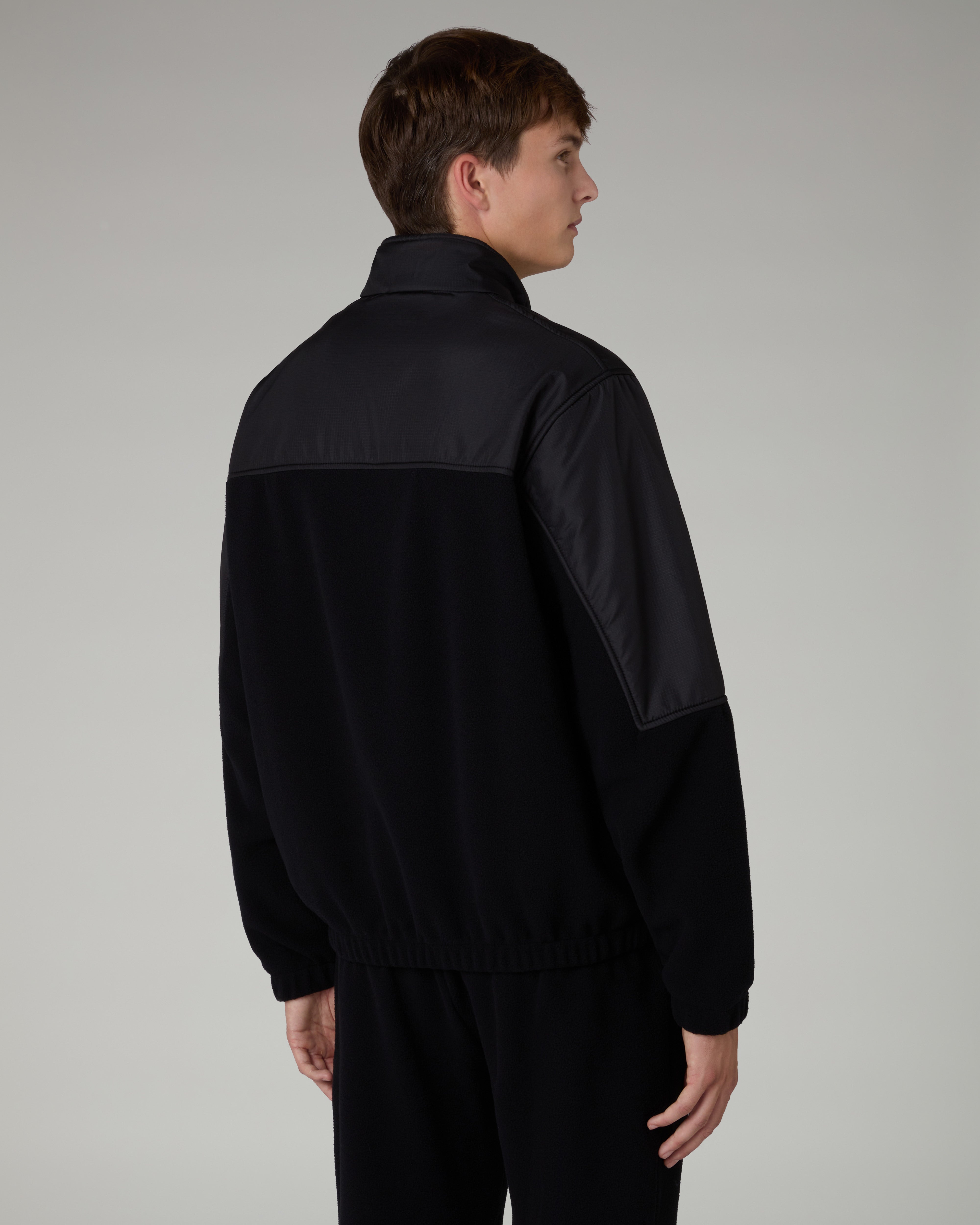 australian-color-block-track-jacket-pile-nero-full-zip image 4