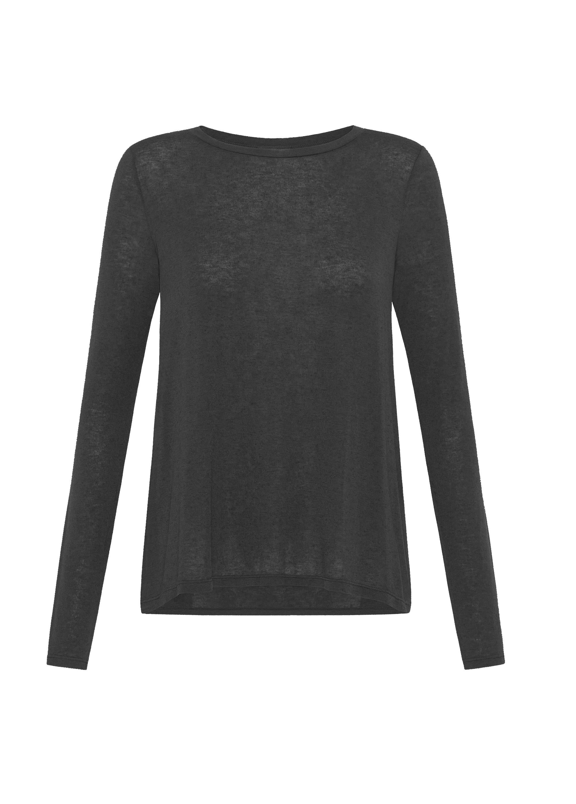 deha-a00763-maglia-girocollo-manica-lunga-in-misto-cashmere-nero image 5