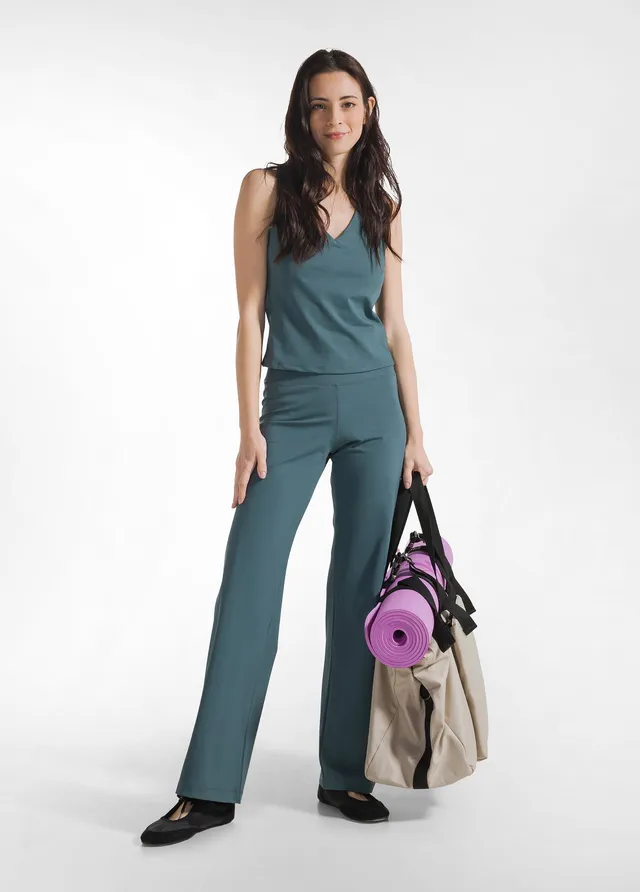 deha-pantalone-gamba-dritta-pantaloni-yoga-microfibra-riciclata-blu image 1