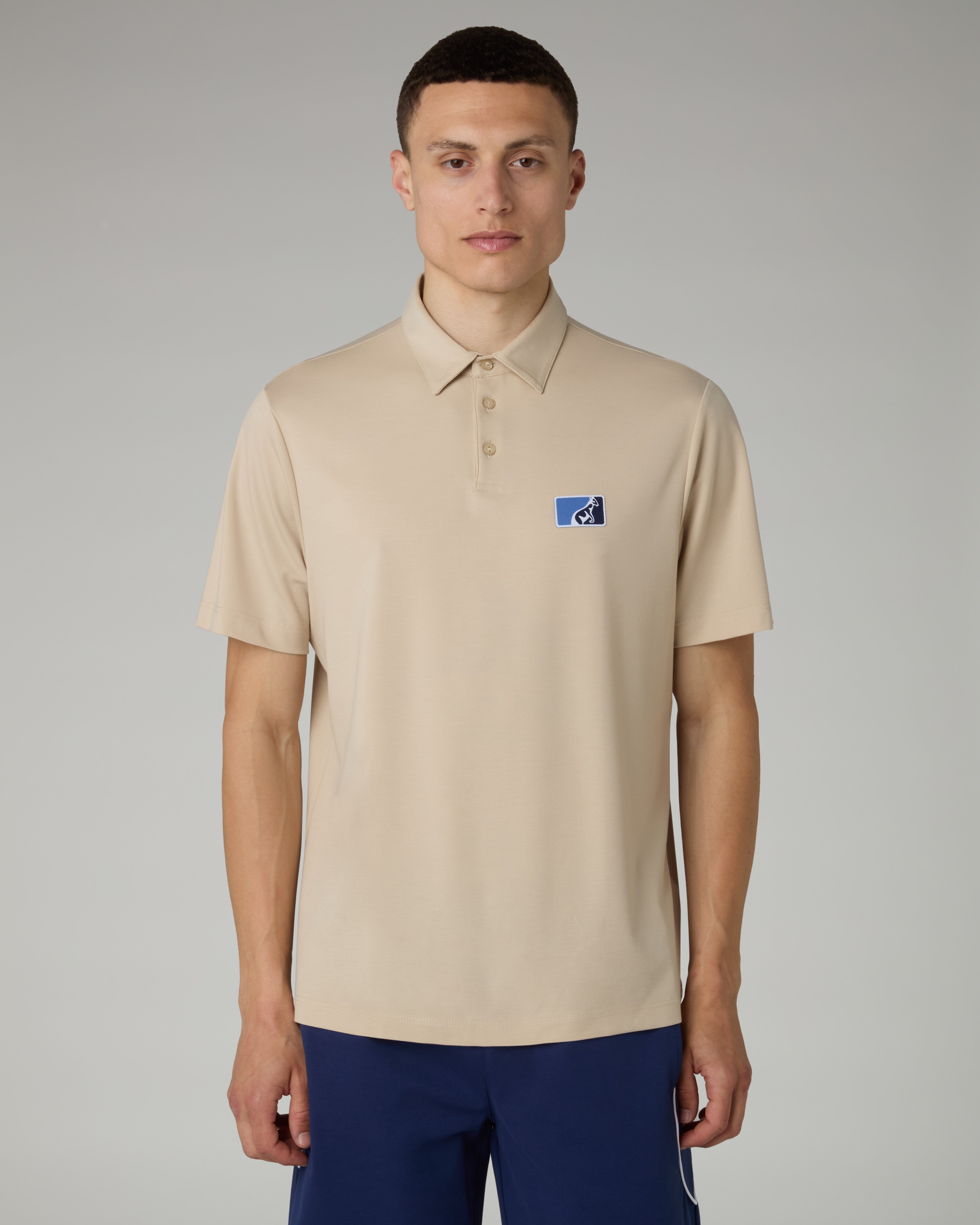 australian-flow-polo-uomo-in-tessuto-interlock-sabbia-made-in-italy image 1