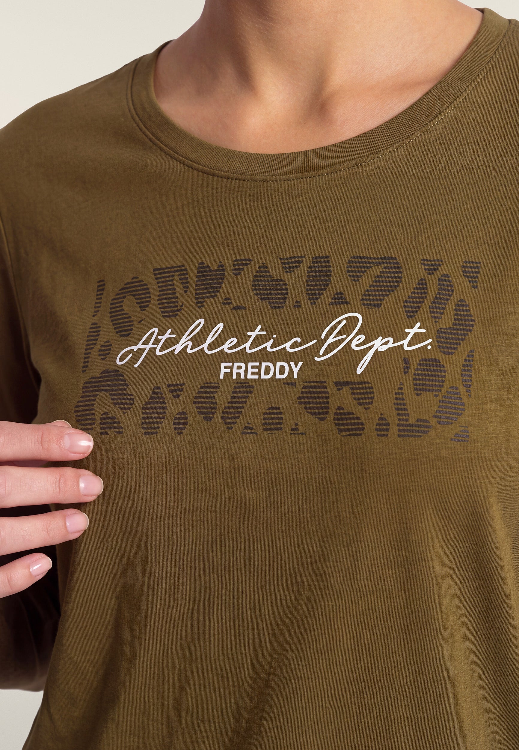 freddy-t-shirt-donna-manica-lunga-cotone-con-spacco-posteriore image 4
