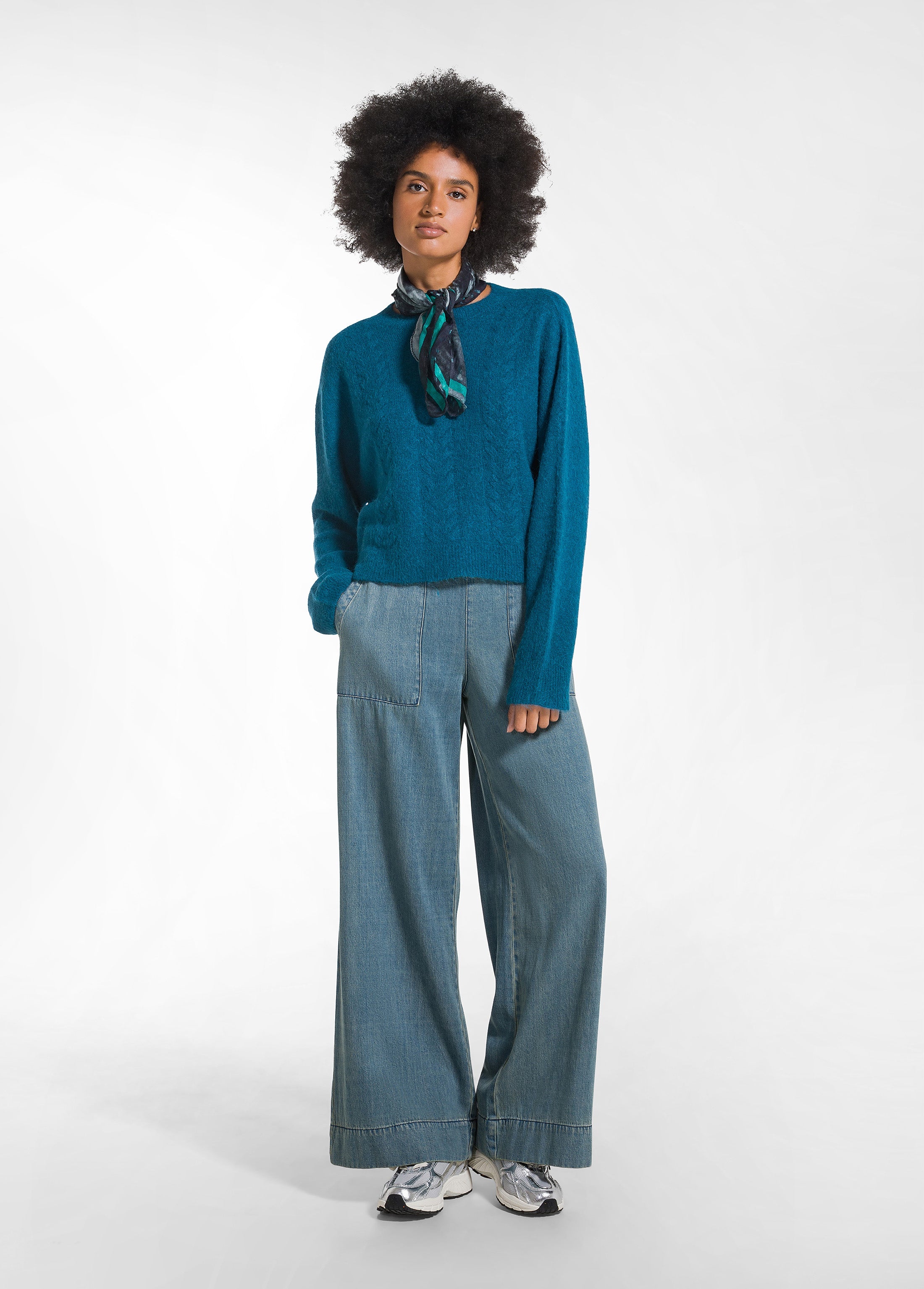 deha-maglione-in-alpaca-a-trecce-verde-vestibilit-corta image 4
