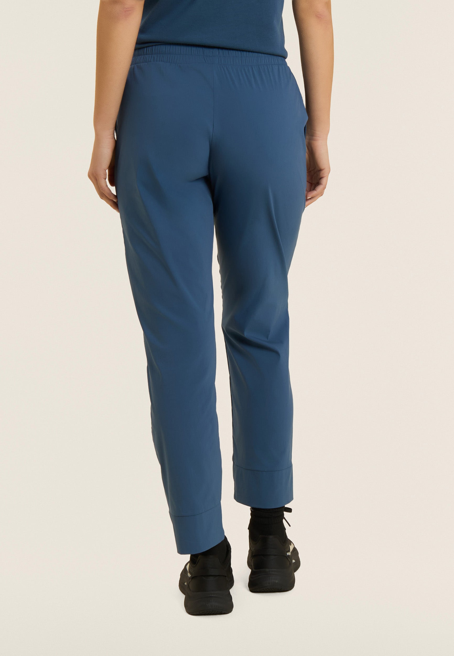 freddy-pantaloni-cropped-carota-popeline-elasticizzato-donna image 3