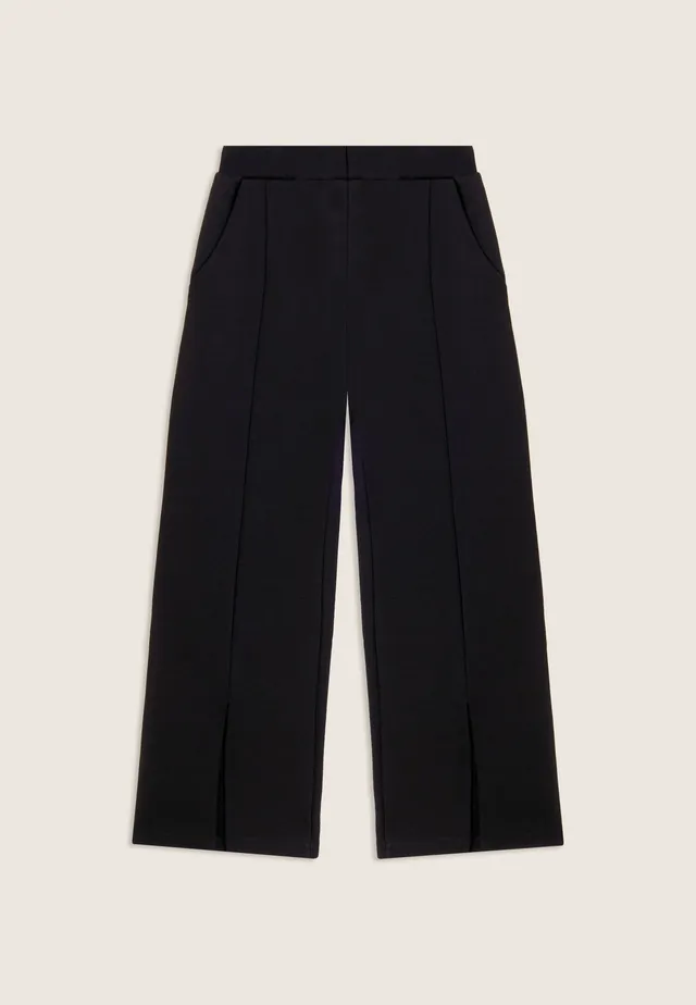 freddy-pantaloni-junior-a-gamba-ampia-con-spacco-centrale-cotone-elasticizzato image 1