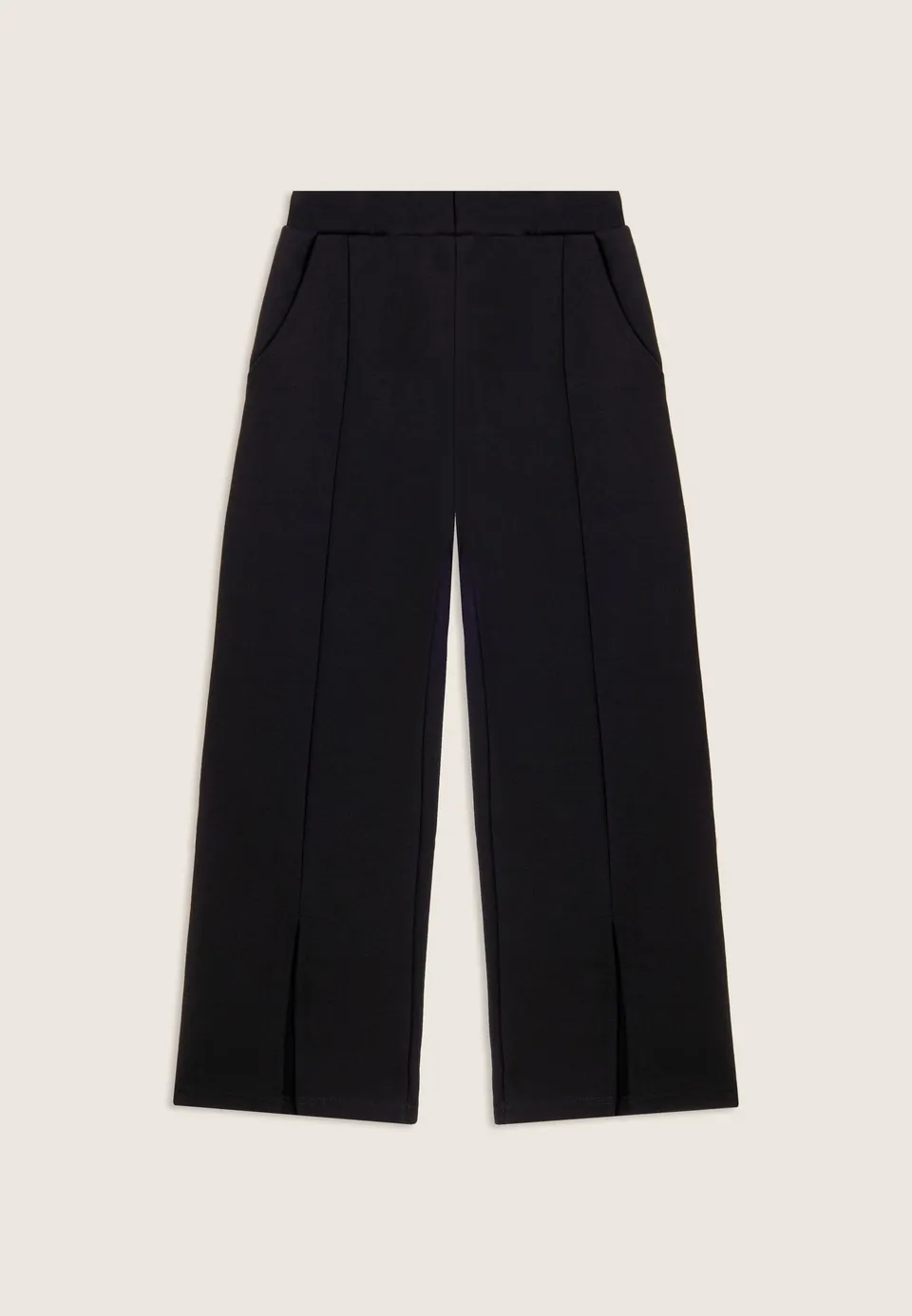 freddy-pantaloni-junior-a-gamba-ampia-con-spacco-centrale-cotone-elasticizzato image 1