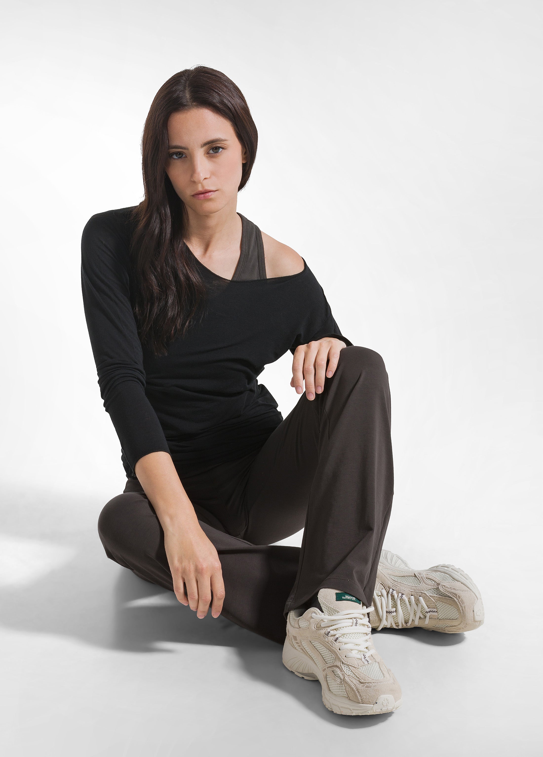 deha-t-shirt-a-manica-lunga-in-misto-cashmere-nero image 4